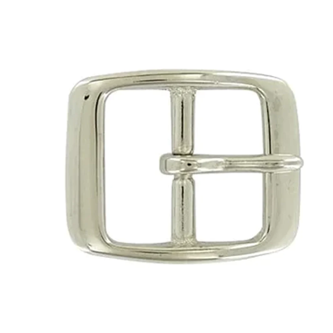 1" Nickel, Center Bar Buckle, Solid Brass, #C-1337-SBN