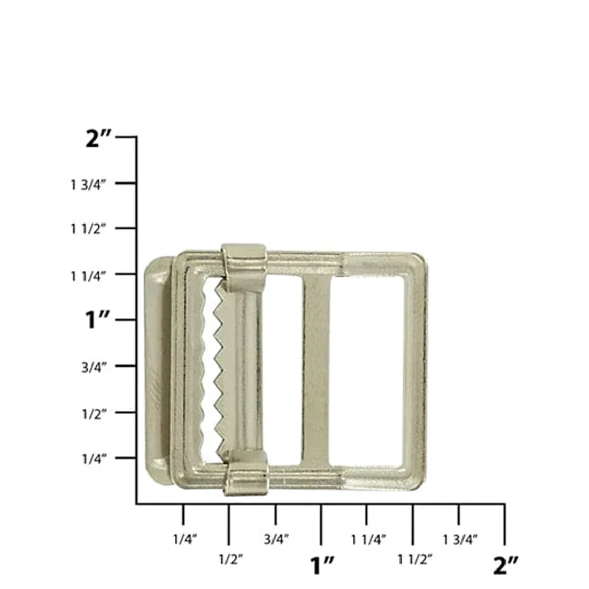 1" Nickel, Cinch Buckle, Steel, #C-30-1