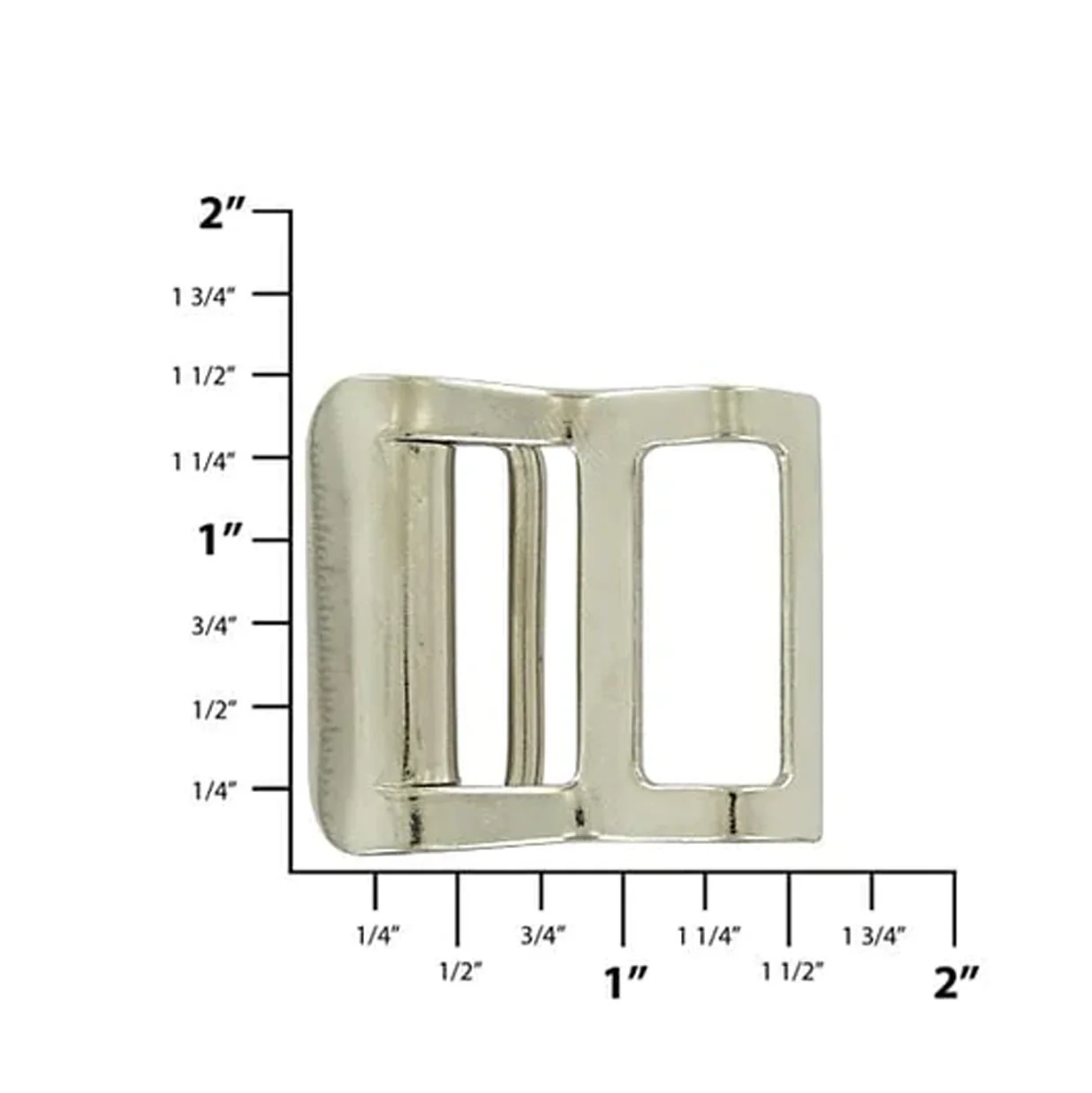 1" Nickel, Cinch Buckle, Steel, #C-65