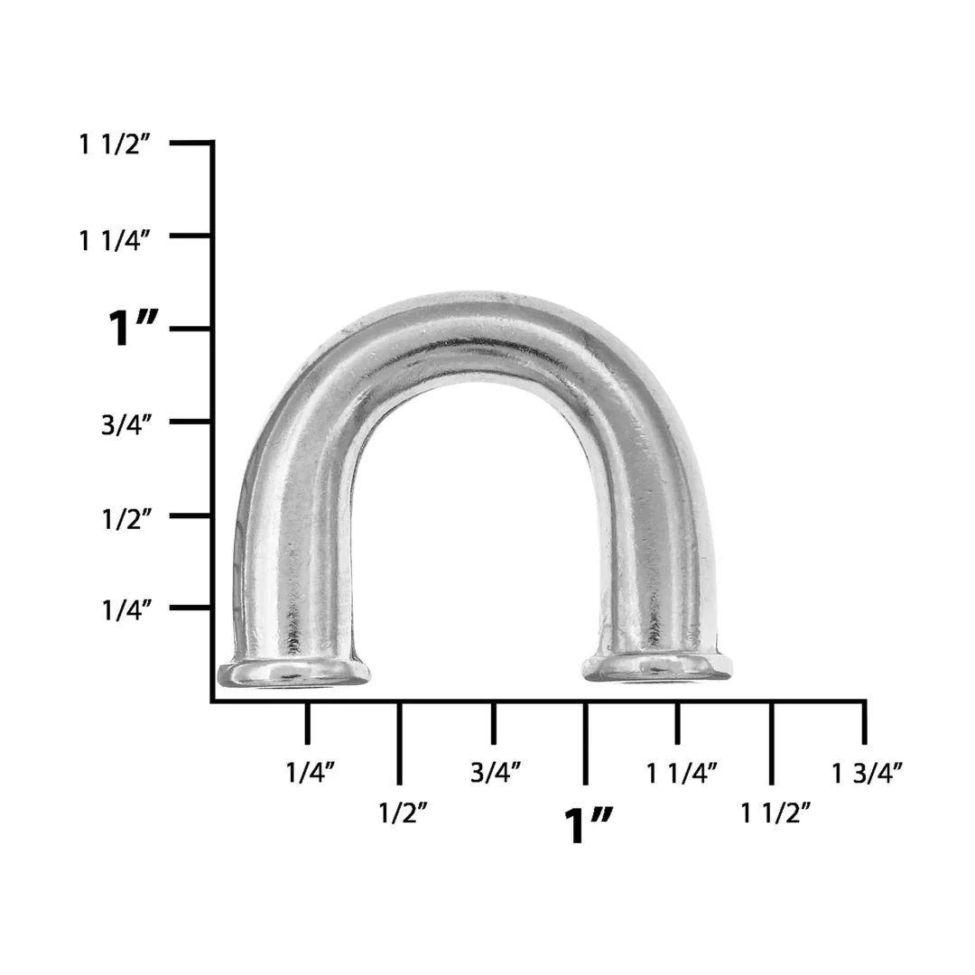 1" Nickel, Padlock Keeper, Handle Loop With Screws, Zinc Alloy, #P-2605
