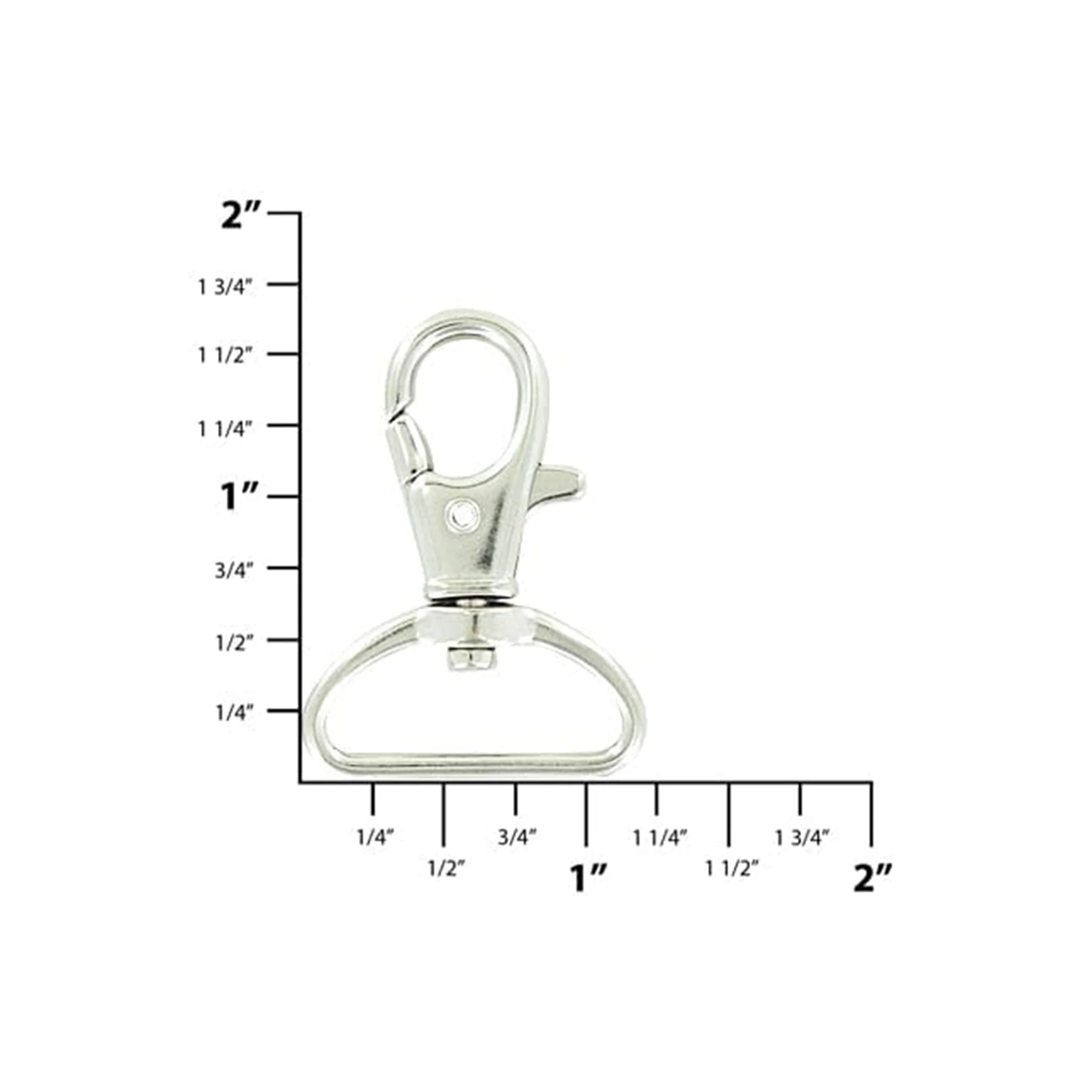 1" Nickel, Swivel Snap Hook, Zinc Alloy, #P-2082-NP