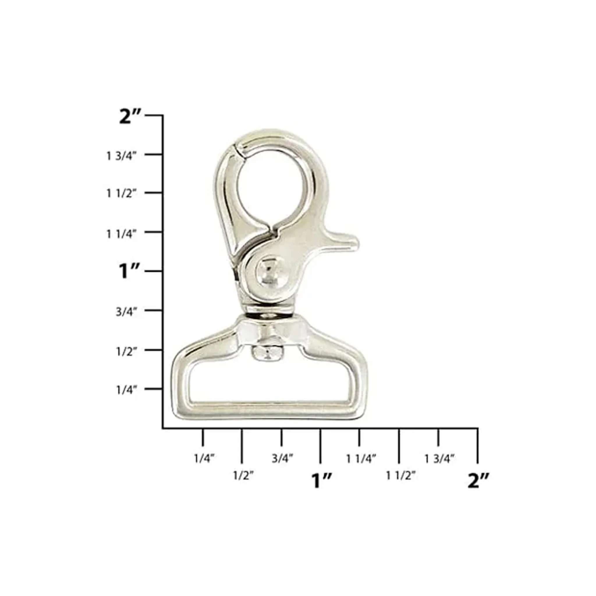 1" Nickel, Trigger Swivel Snap Hook, Zinc Alloy- 4pk, #P-2946-NIC