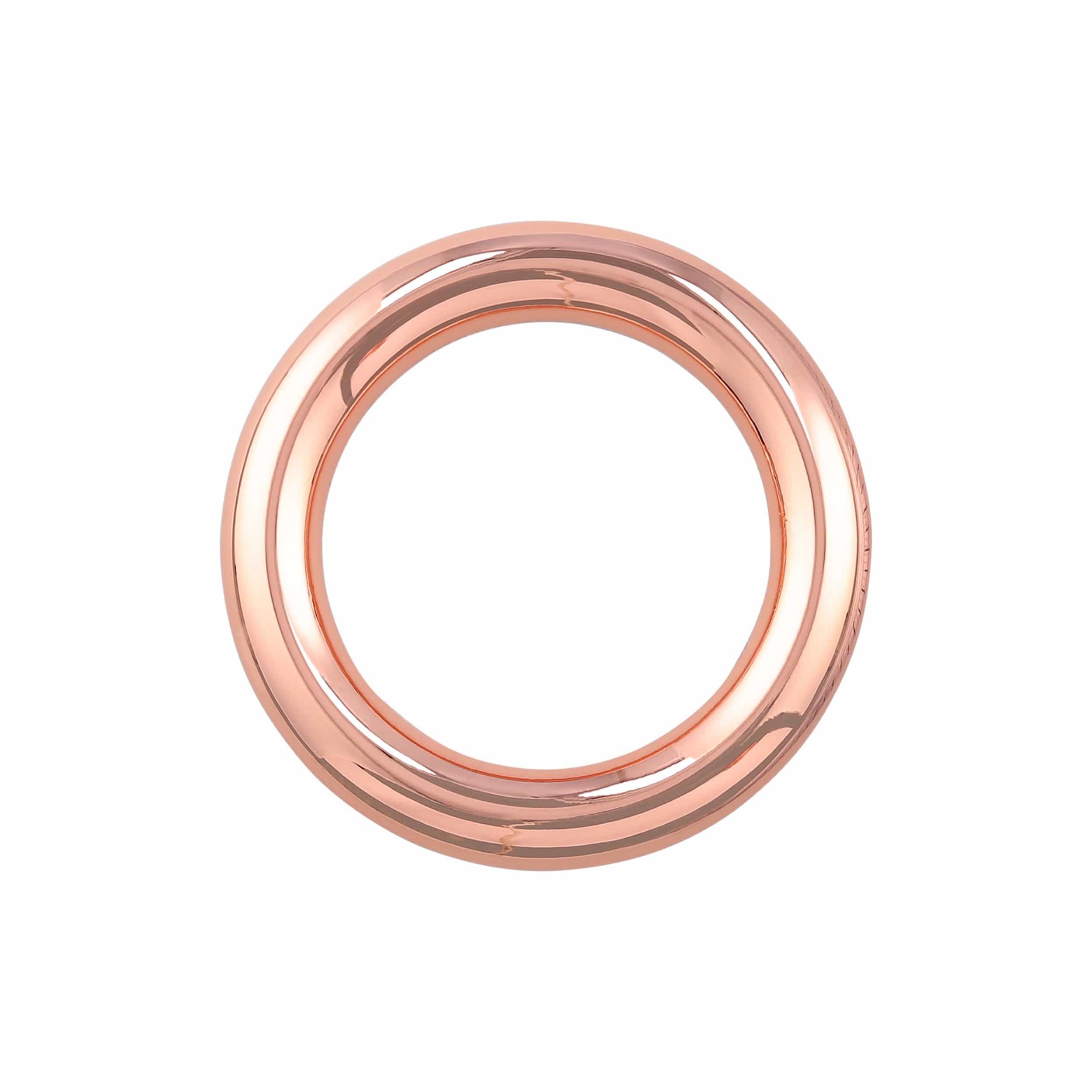 1" Shiny Copper, Cast Round Ring, Zinc Alloy, #P-2549-CPR