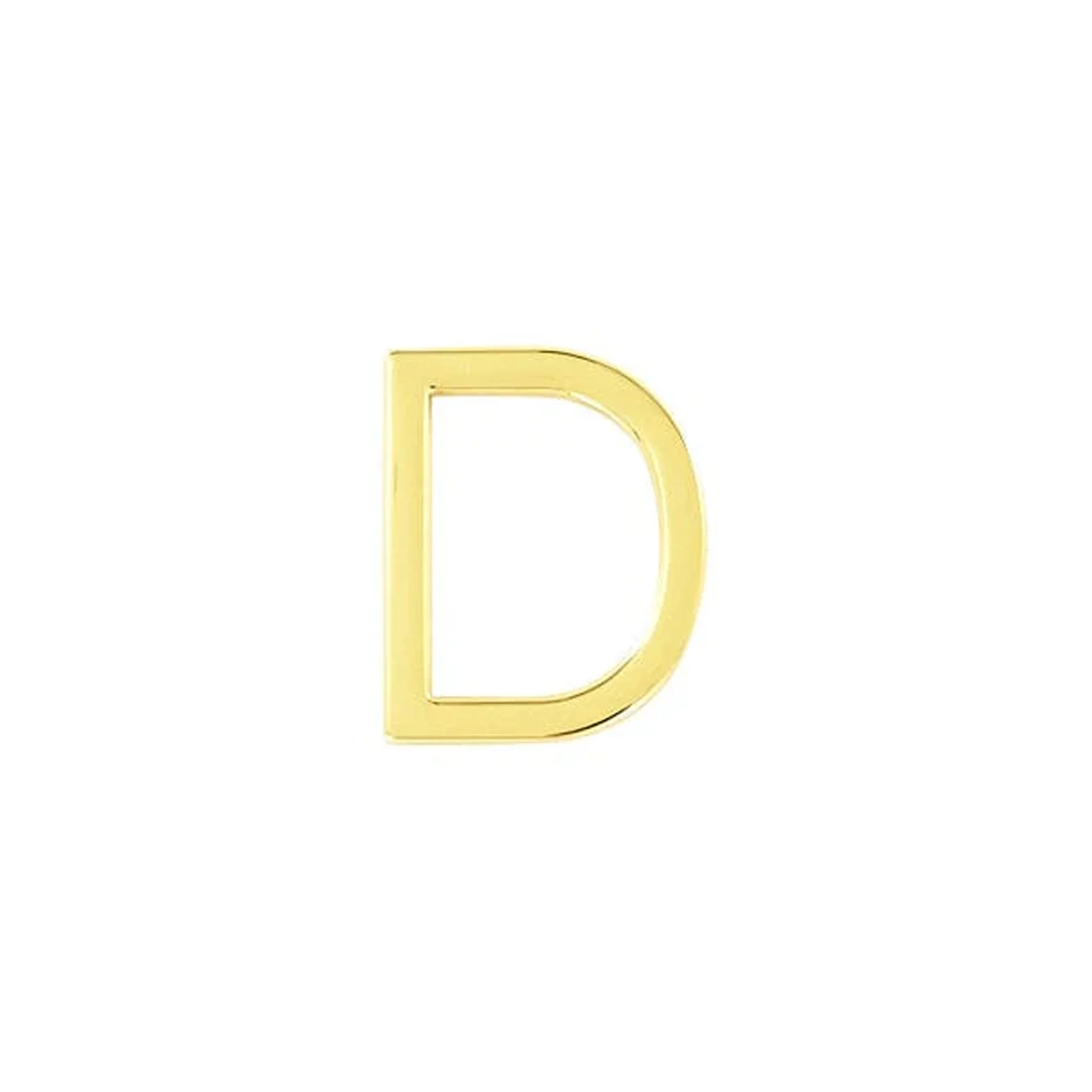 1" Shiny Gold,  Solid D Ring, Zinc Alloy, #P-3143-GOLD