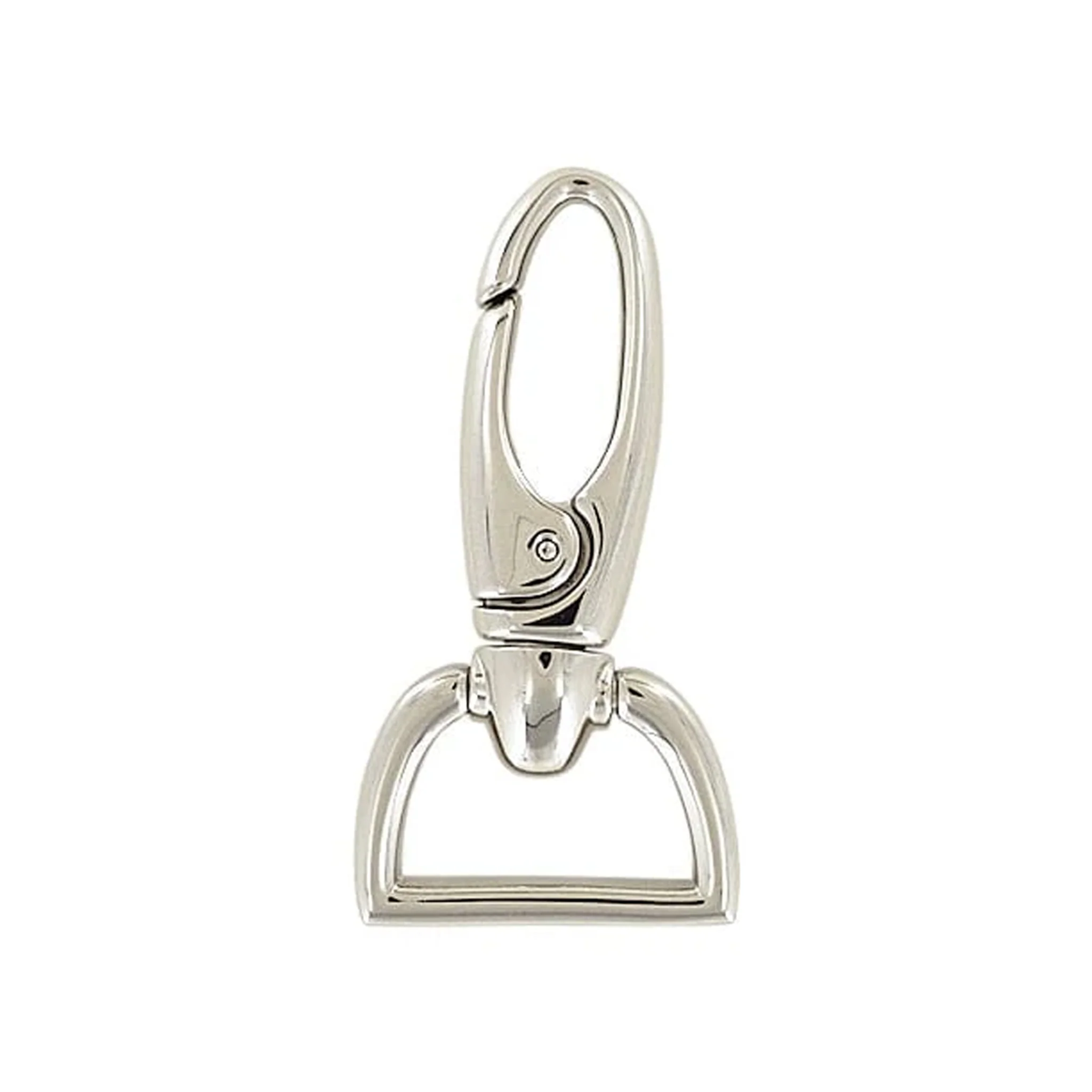 1" Shiny Nickel, Lever Swivel Snap Hook, Zinc Alloy, #P-2524-NP
