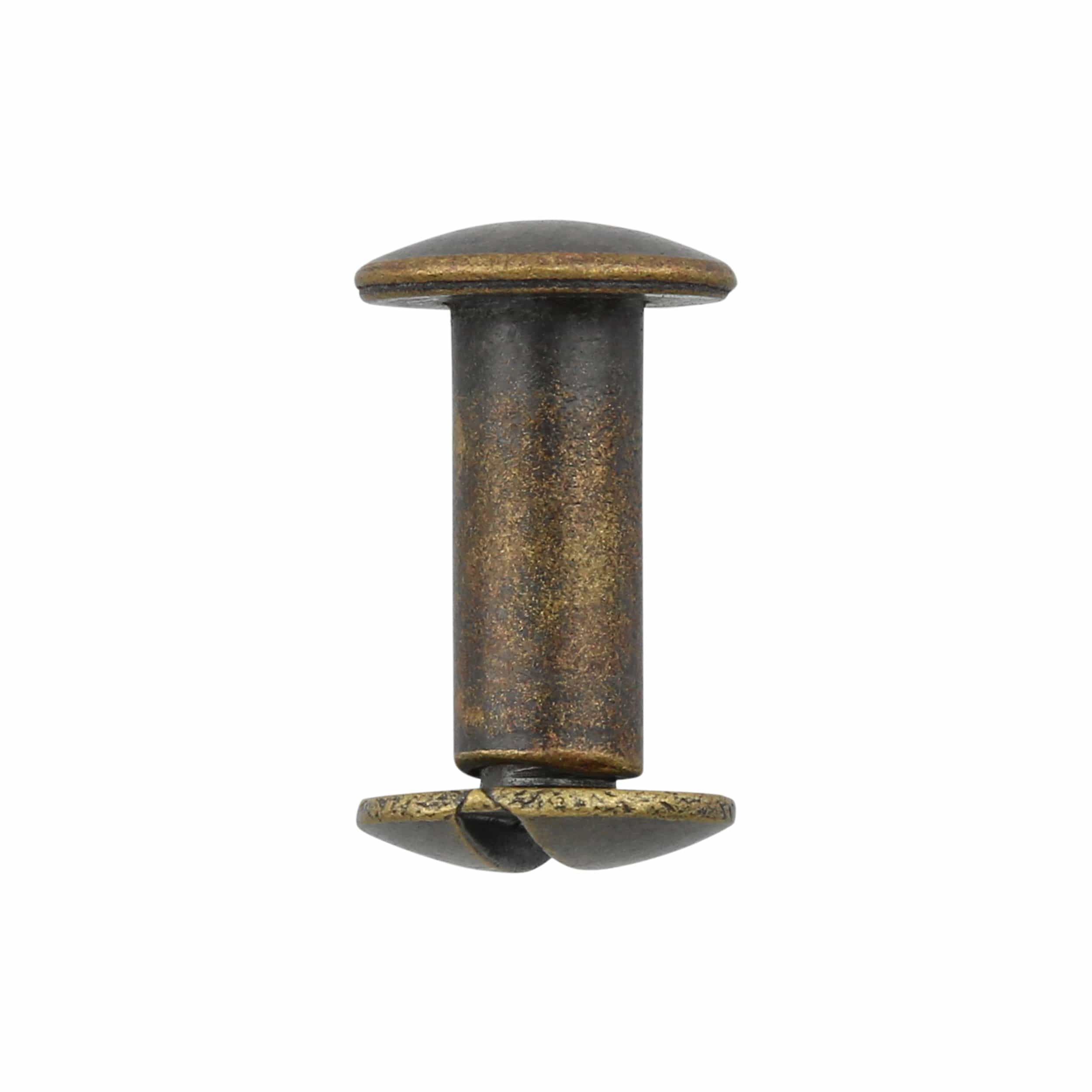 1/2" Antique Brass, Chicago Screw, Solid Brass PK10, #L-156-1-2-ANTB