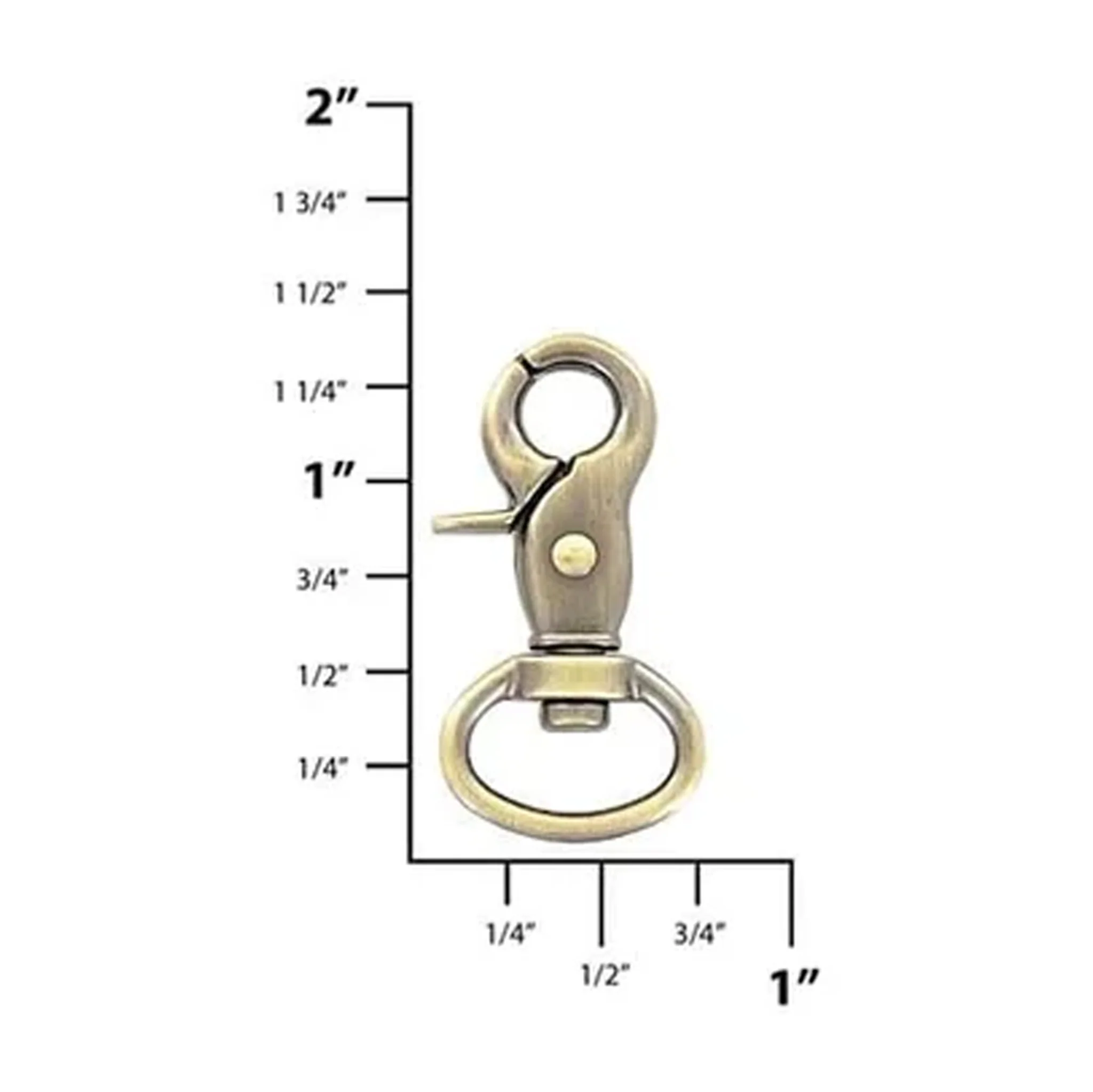 1/2" Antique Brass, Trigger Swivel Snap Hook, Zinc Alloy-PK5, #P-2827-ANTB