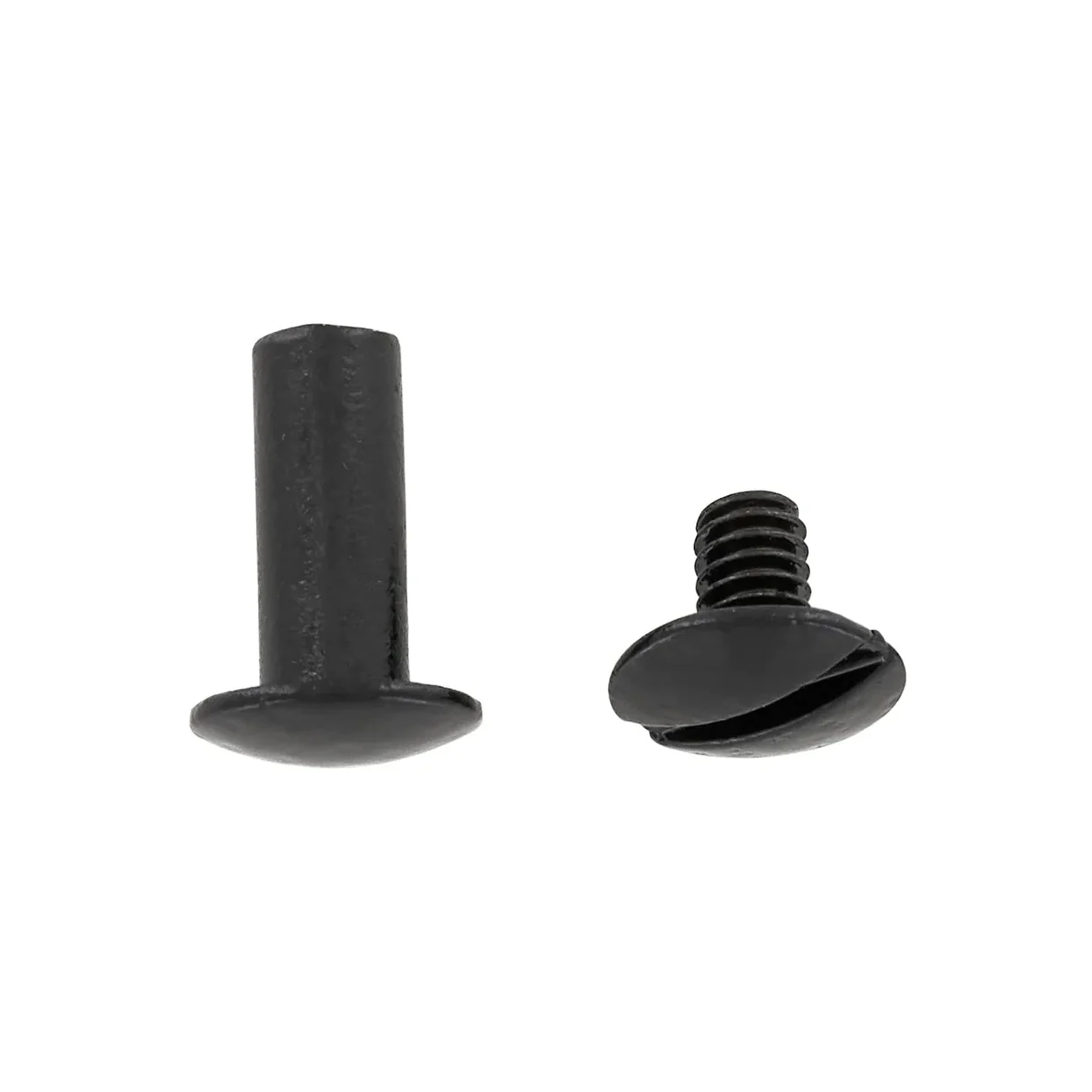 1/2" Glossy Black, Chicago Screw, Solid Brass PK10, #L-156-1-2BLK