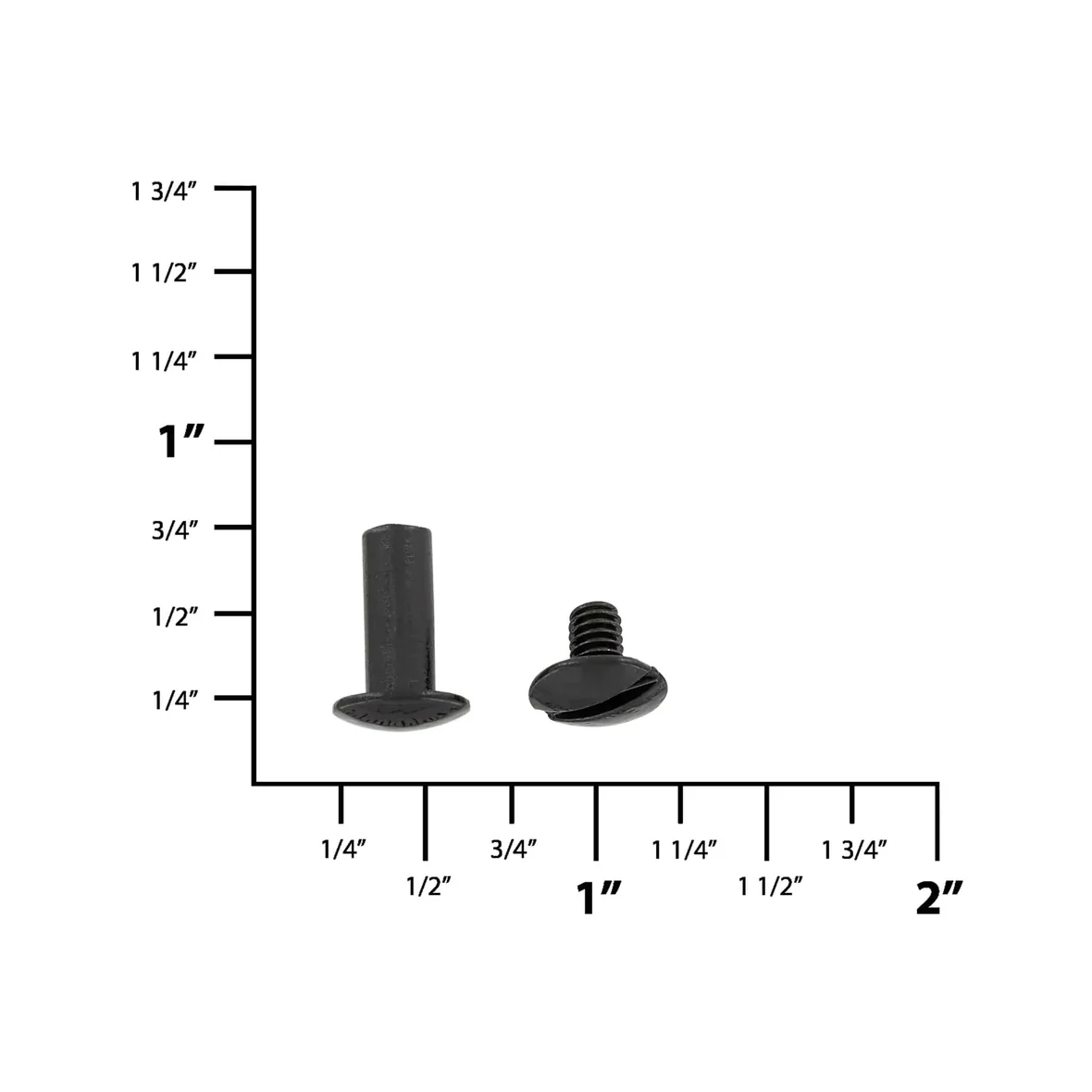 1/2" Glossy Black, Chicago Screw, Solid Brass PK10, #L-156-1-2BLK