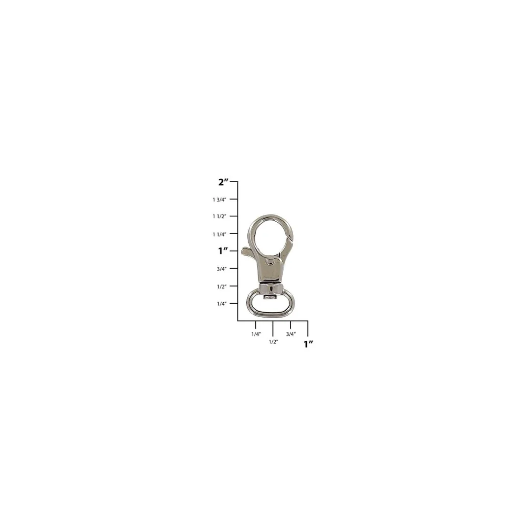 1/2" Gunmetal, Trigger Swivel Snap Hook, Zinc Alloy, #P-3125-GUNM