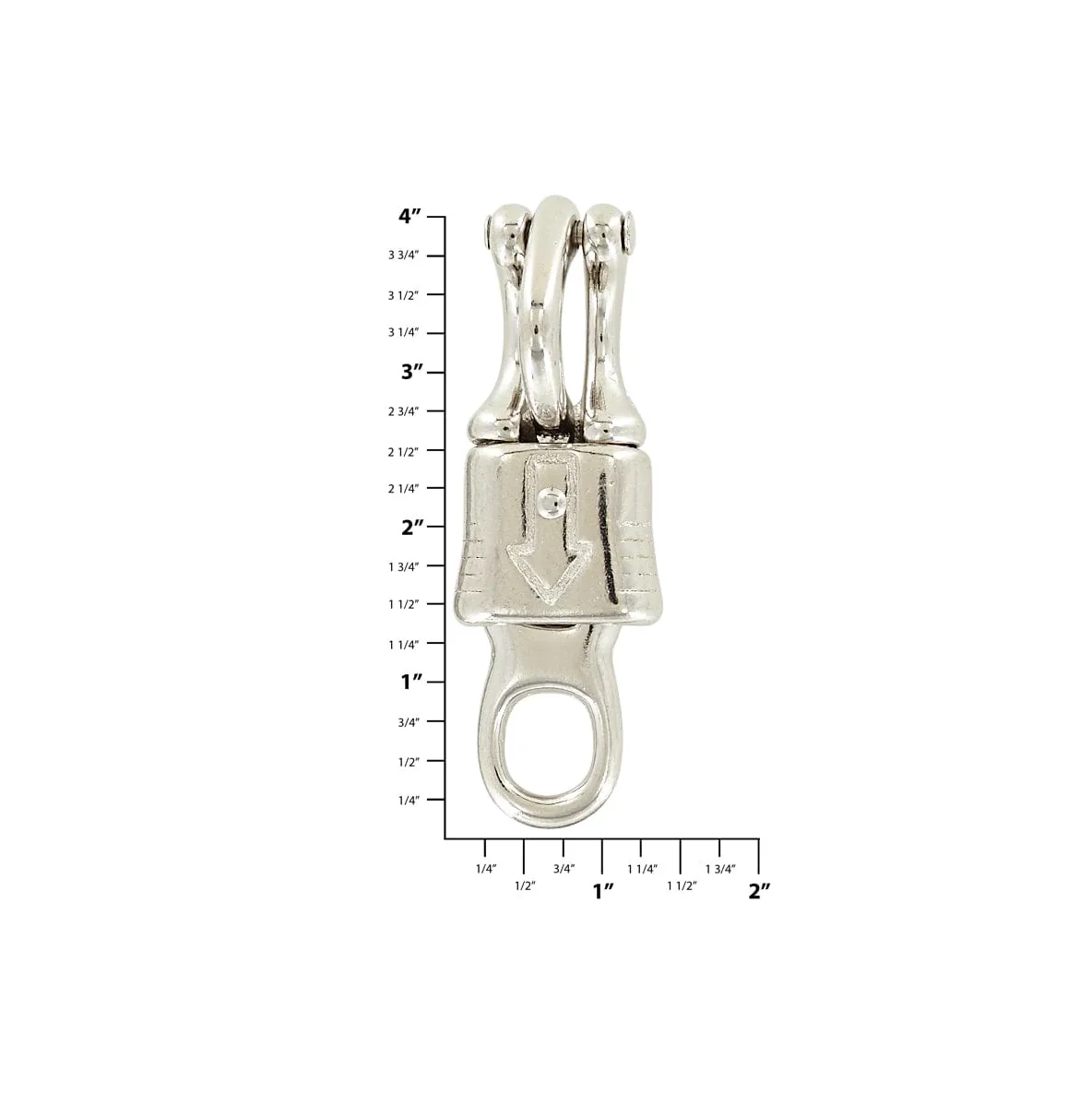 1/2" Nickel, Artisan Panic Snap Hook, Malleable Iron, #P-2380
