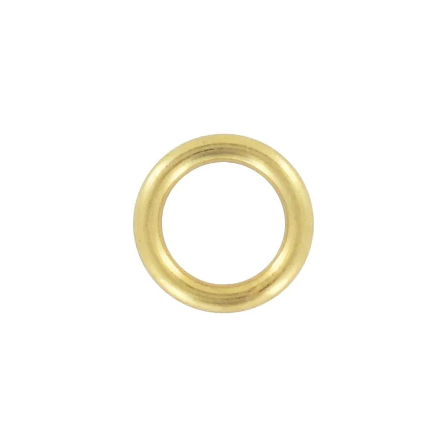 1/2" Shiny Brass, Cast Round Ring, Zinc Alloy, #P-2717-BP