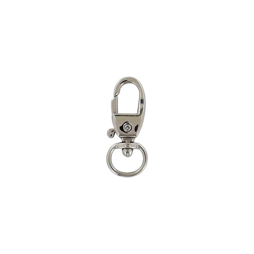1/4" Shiny Nickel, Swivel Snap Hook, Zinc Alloy-PK5, #P-2572-NIC