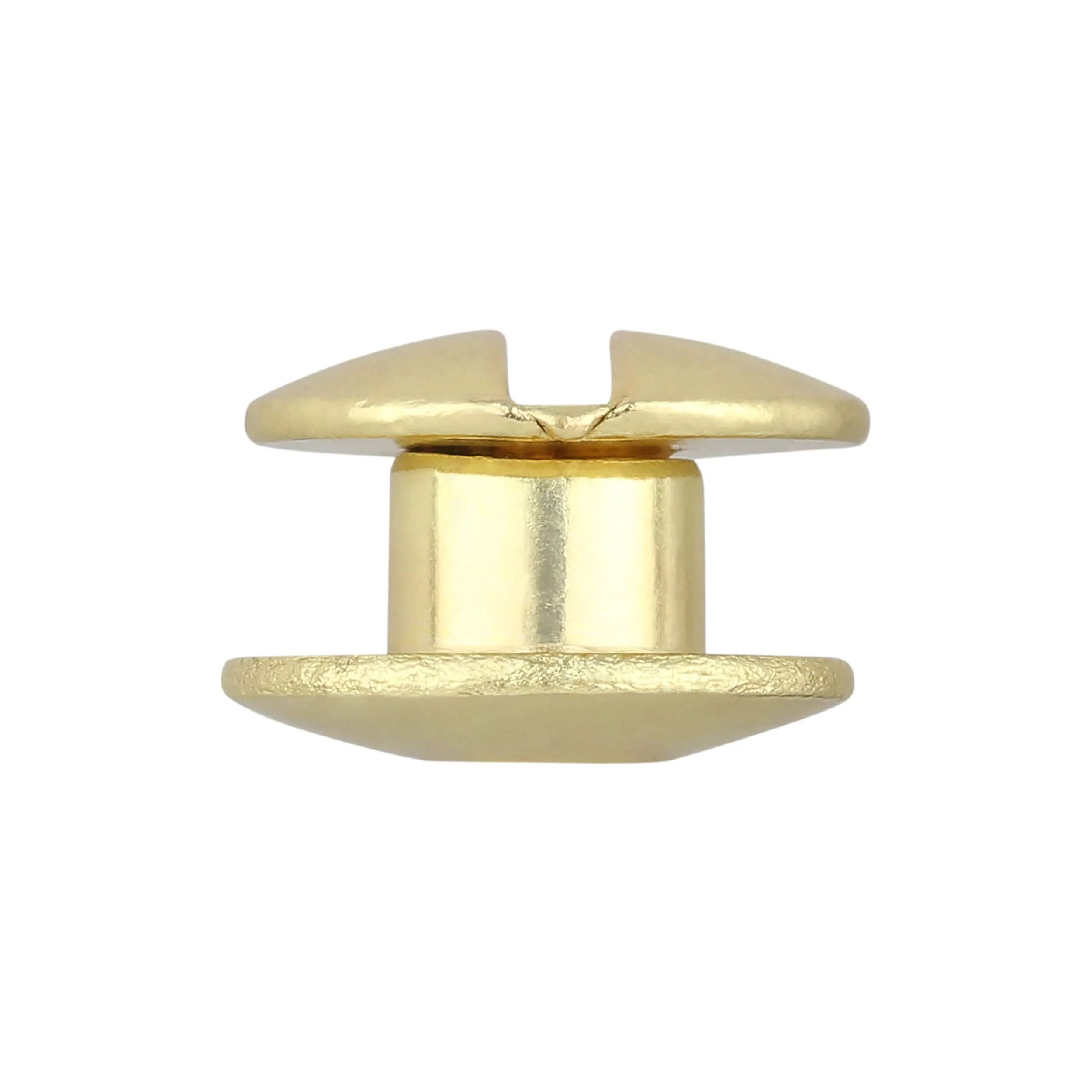 1/8" Brass, Open Hole Chicago Screw, Solid Brass PK10, #L-156OH-1-8-BP