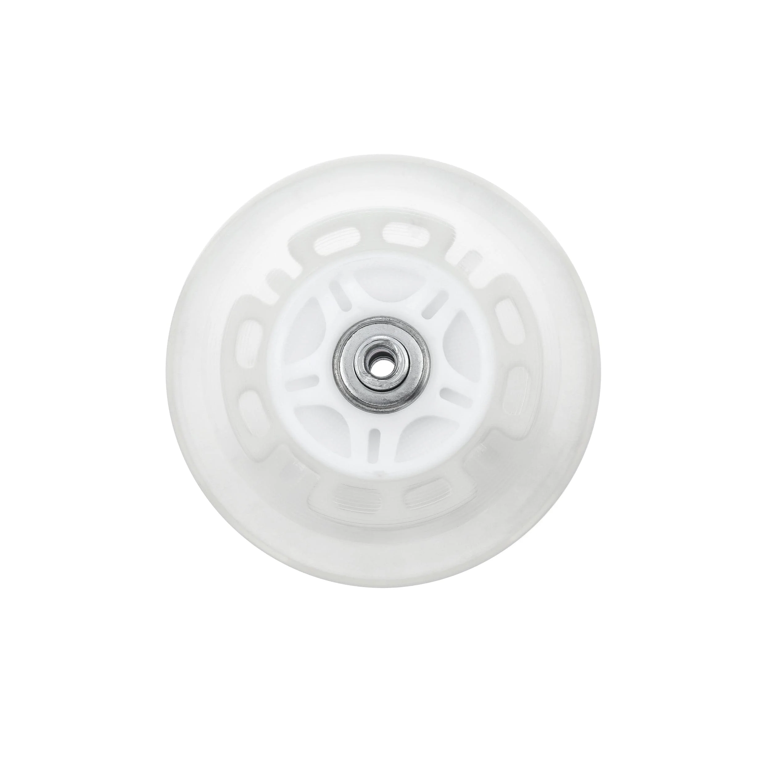 100mm White, In-line skate wheel with LED Lights, PolyUrethane, #L-3893-WHT
