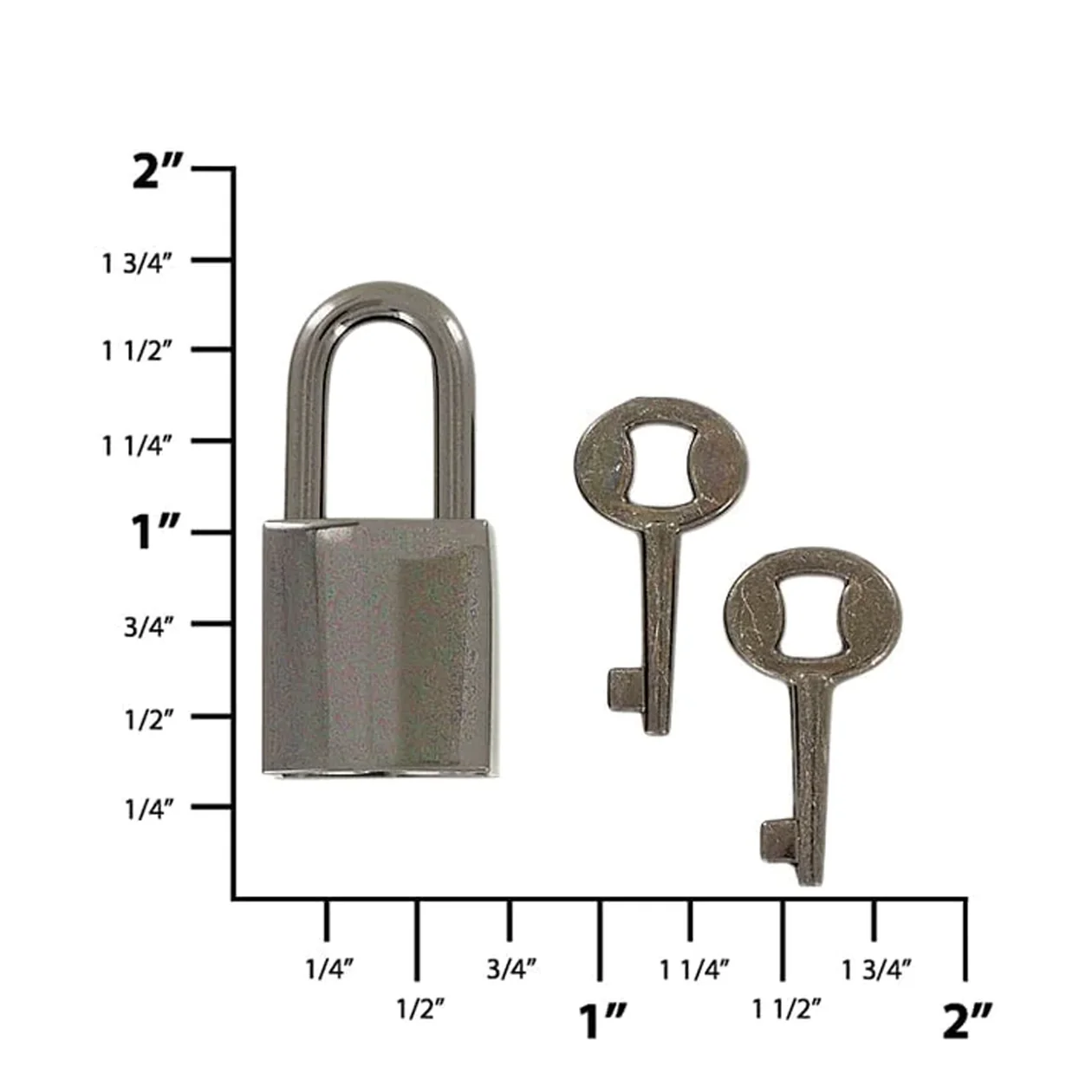 11/16" Shiny Gunmetal, Padlock, Zinc Alloy, #L-2846-GUNM