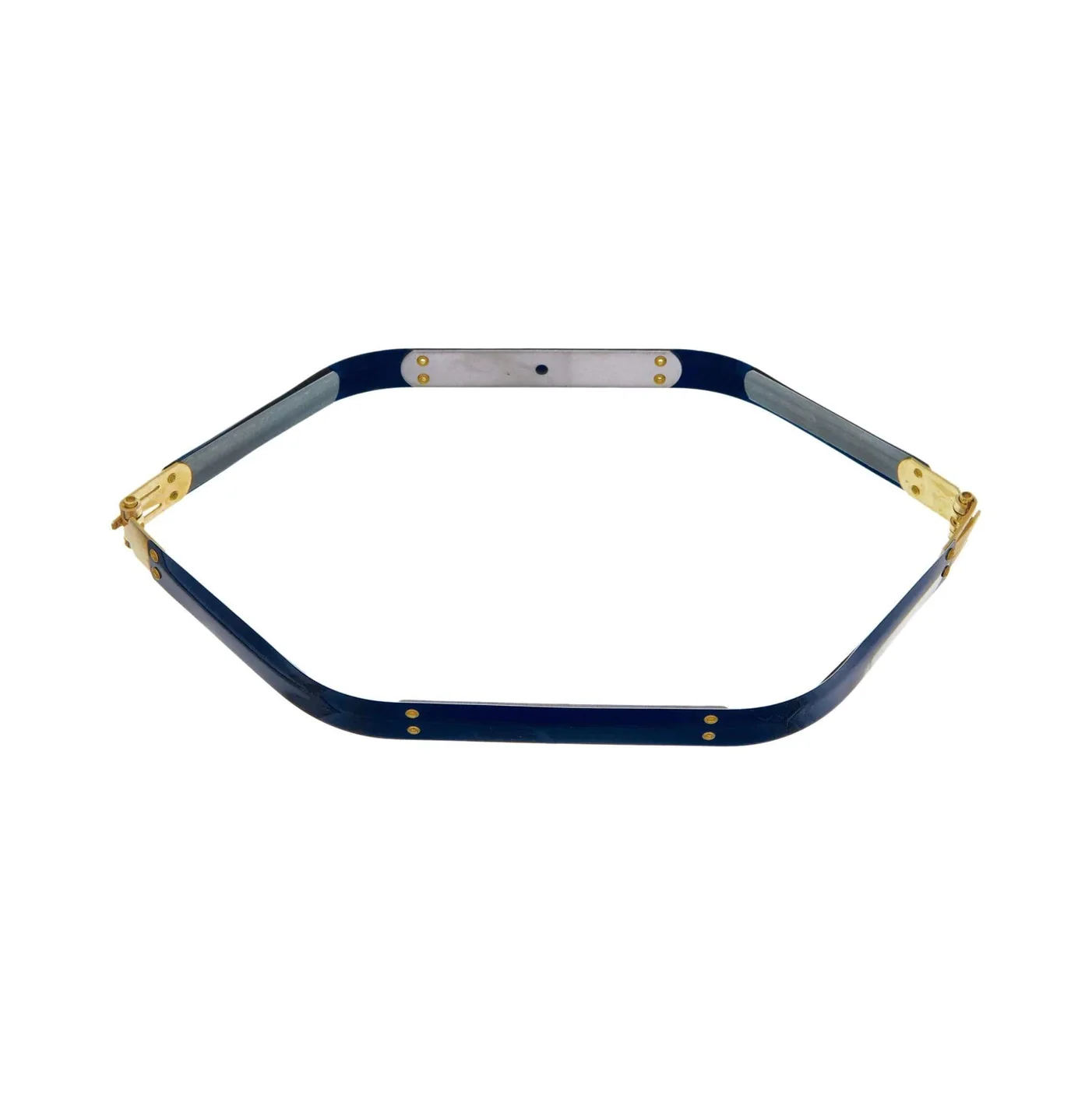 12" Facile Hexagonal Frame With Brass Hinges, Steel, #A-44-12 1 3713-12-facile-hexagonal-frame-with-brass-hinges-steel-a-44-12-1.webp
