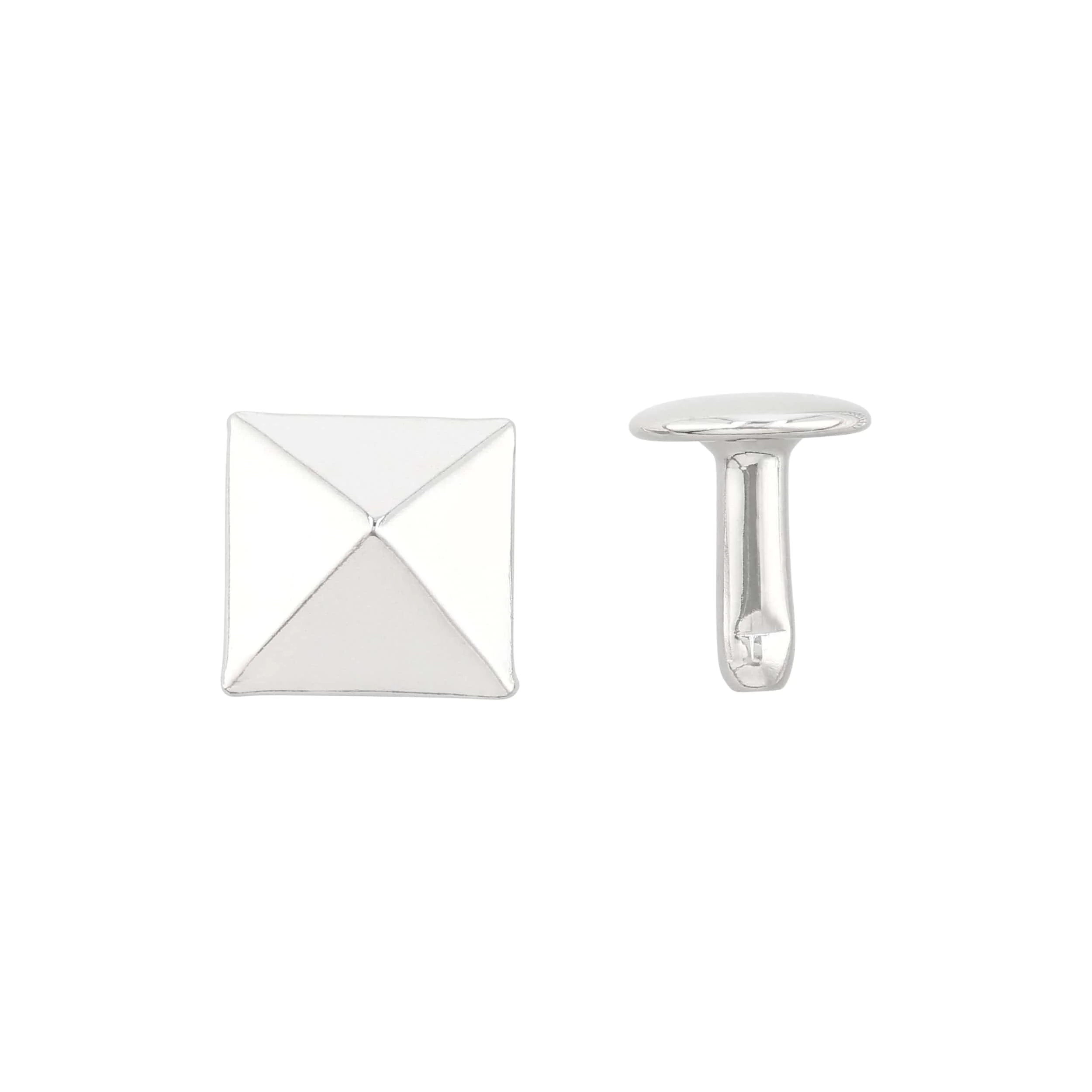 12.7mm Shiny Nickel, Pyramid Rivet Stud, Steel - PK10, #P-2943-NP
