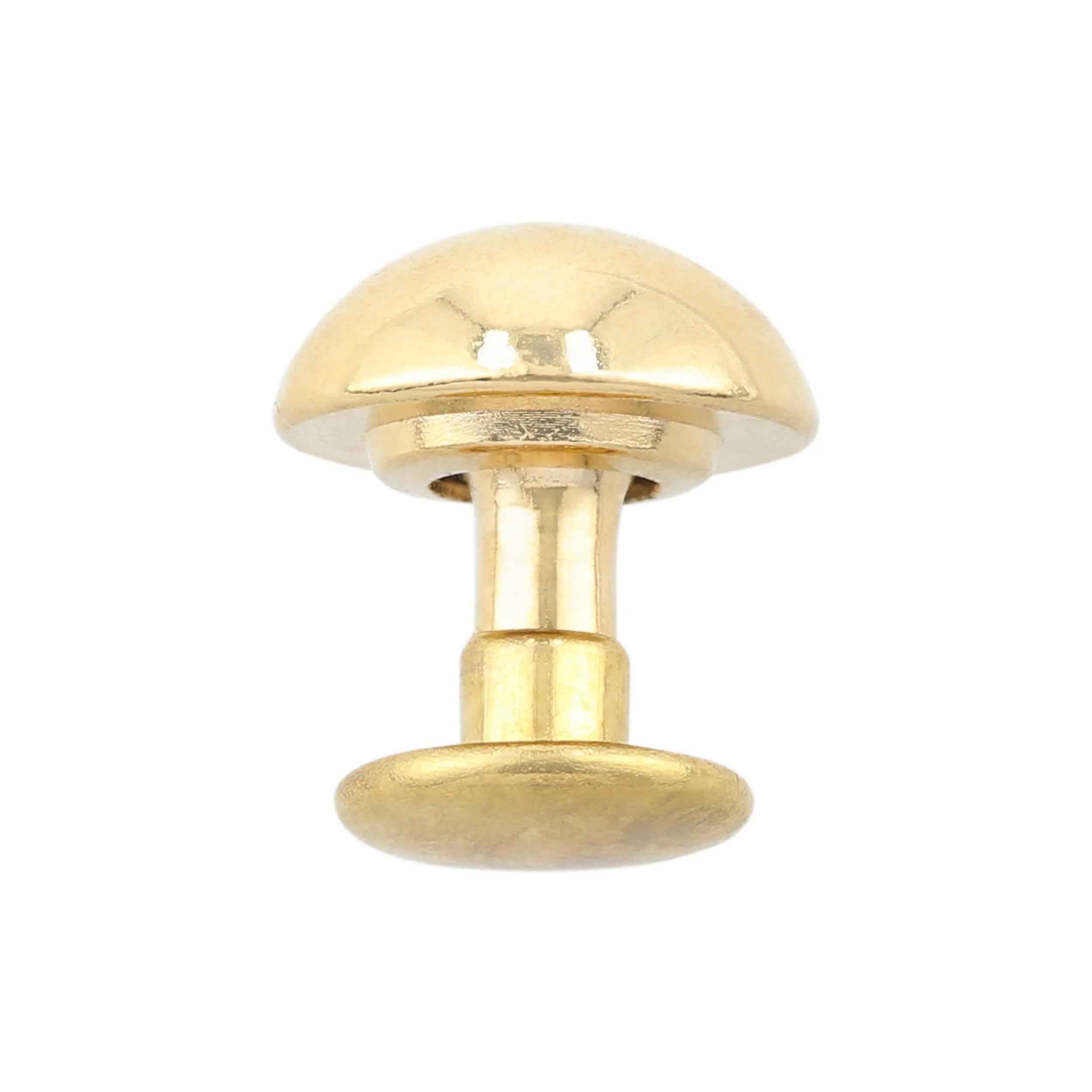12mm Shiny Gold, Dome Top Rivet Stud, Steel - #P-2590-GOLD