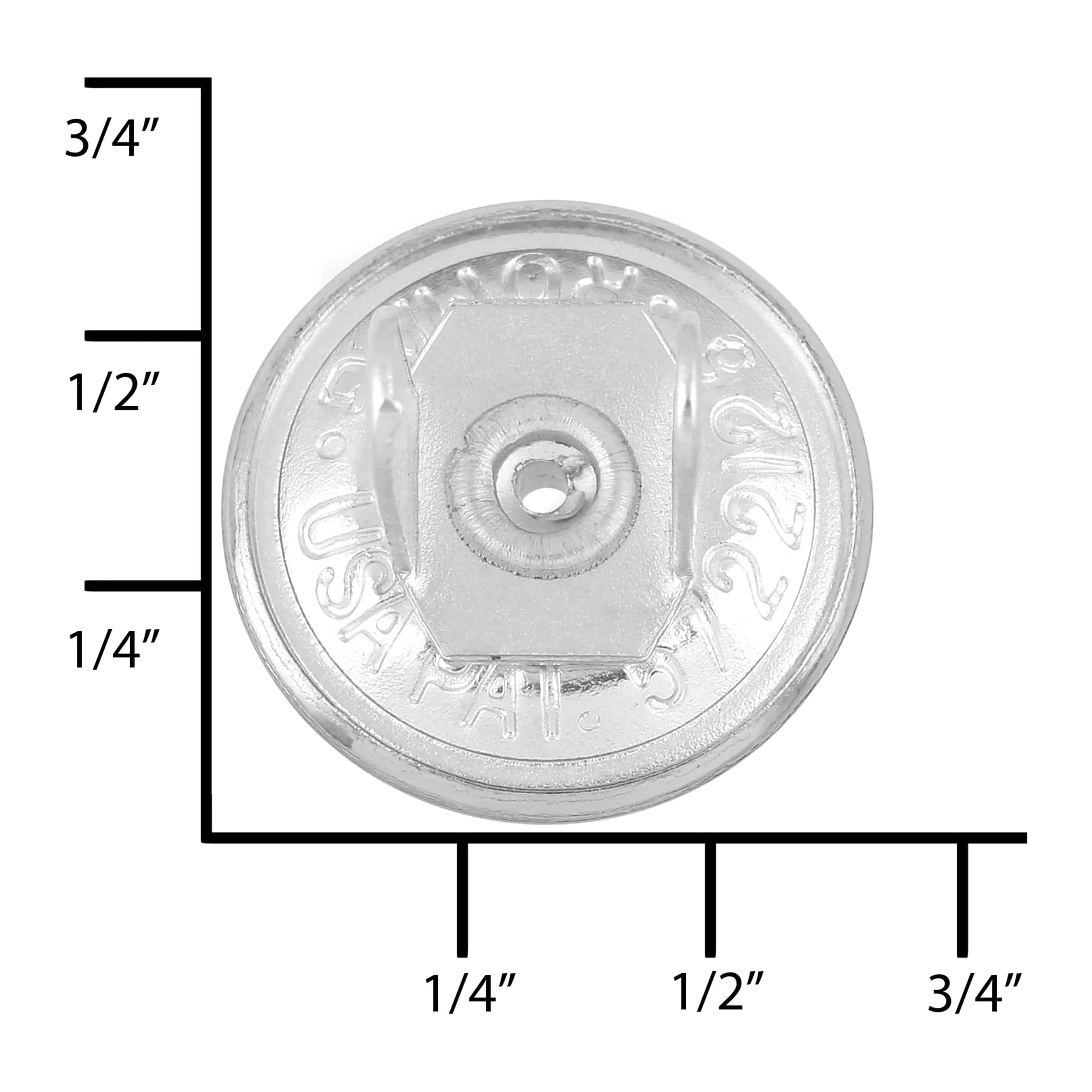 15mm Nickel, Beveloped Low Profile Magnetic Snap, Steel, #P-2405-NP