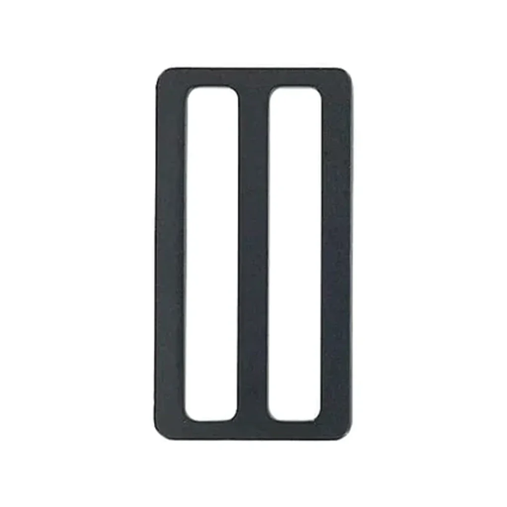 2" Matte Black, Flat Stamped Rectangle Tri Bar Slide, Steel, #C-1311-BLK