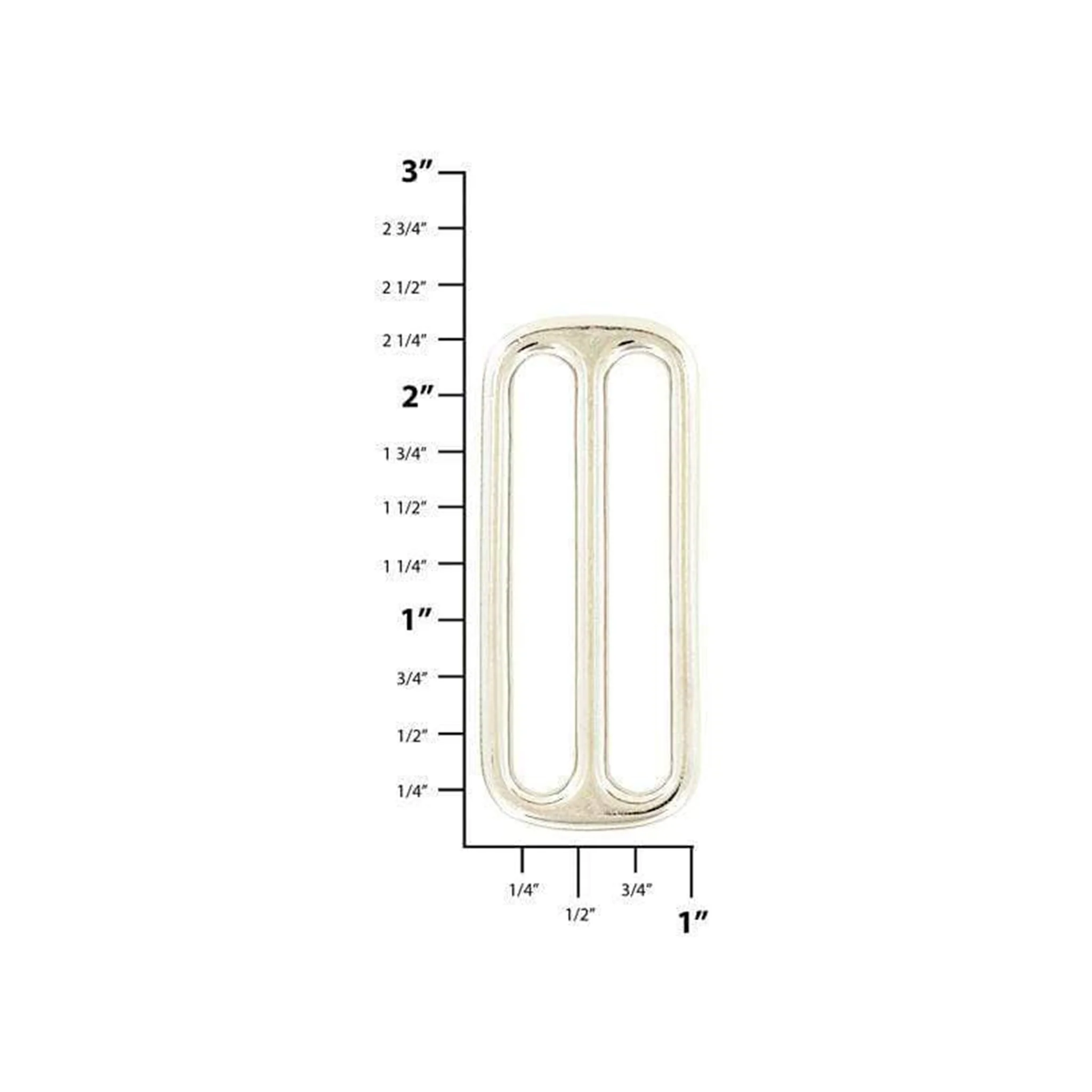 2" Shiny Nickel, Cast Triglide, Solid Brass, #P-2249-SBN