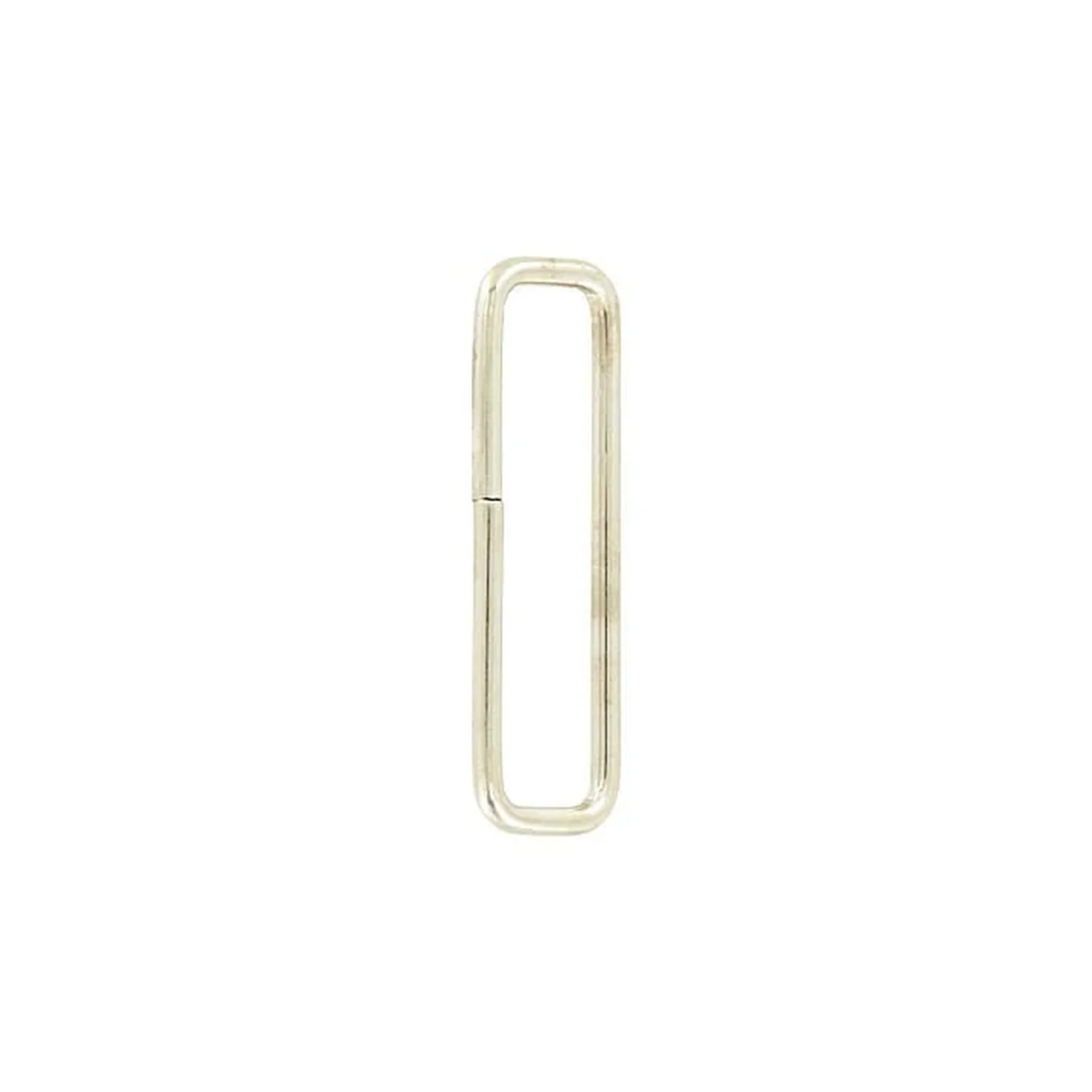 2" Shiny Nickel, Split Rectangular Ring, Steel, #C-25-2-NP