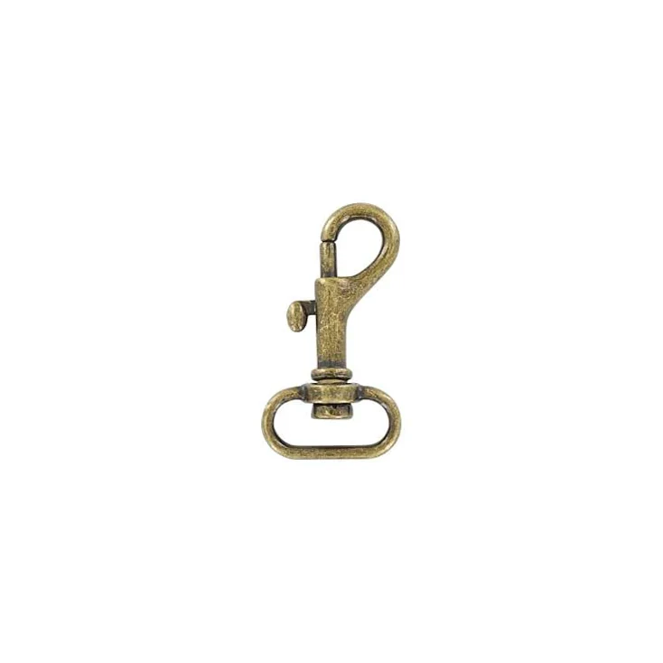 3/4" Antique Brass, Bolt Swivel Snap Hook, Zinc Alloy-PK4, #P-2103-ANTB