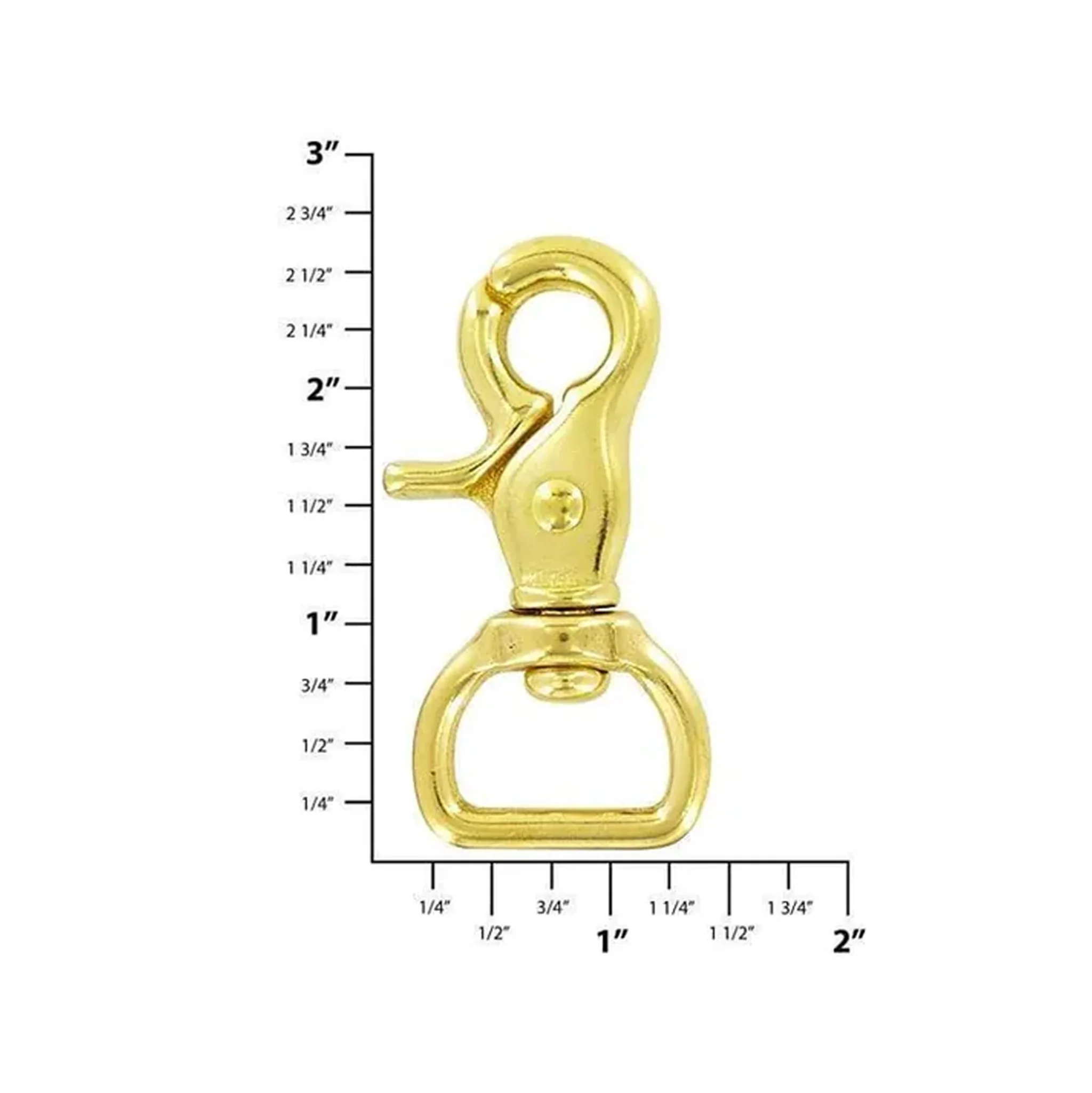 3/4" Brass, Trigger Swivel Snap Hook, Solid Brass-PK4, #P-1933