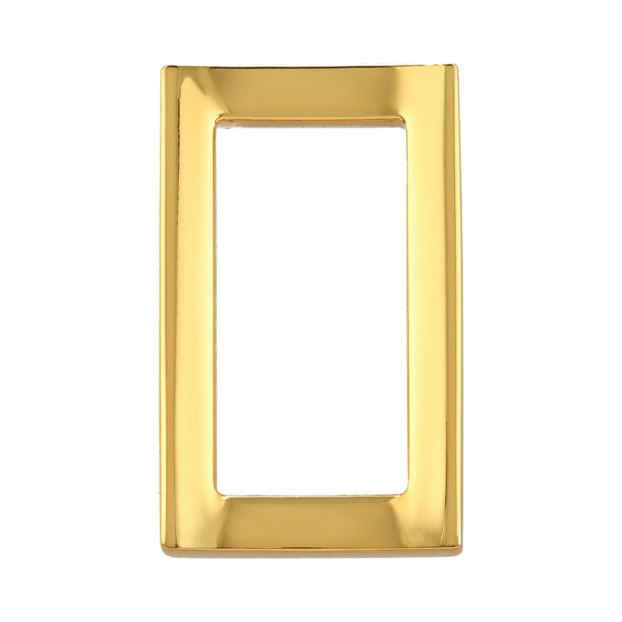 3/4" Shiny Gold, Rectangular Concave Ring, Zinc Alloy-PK5, #P-2556-GOLD