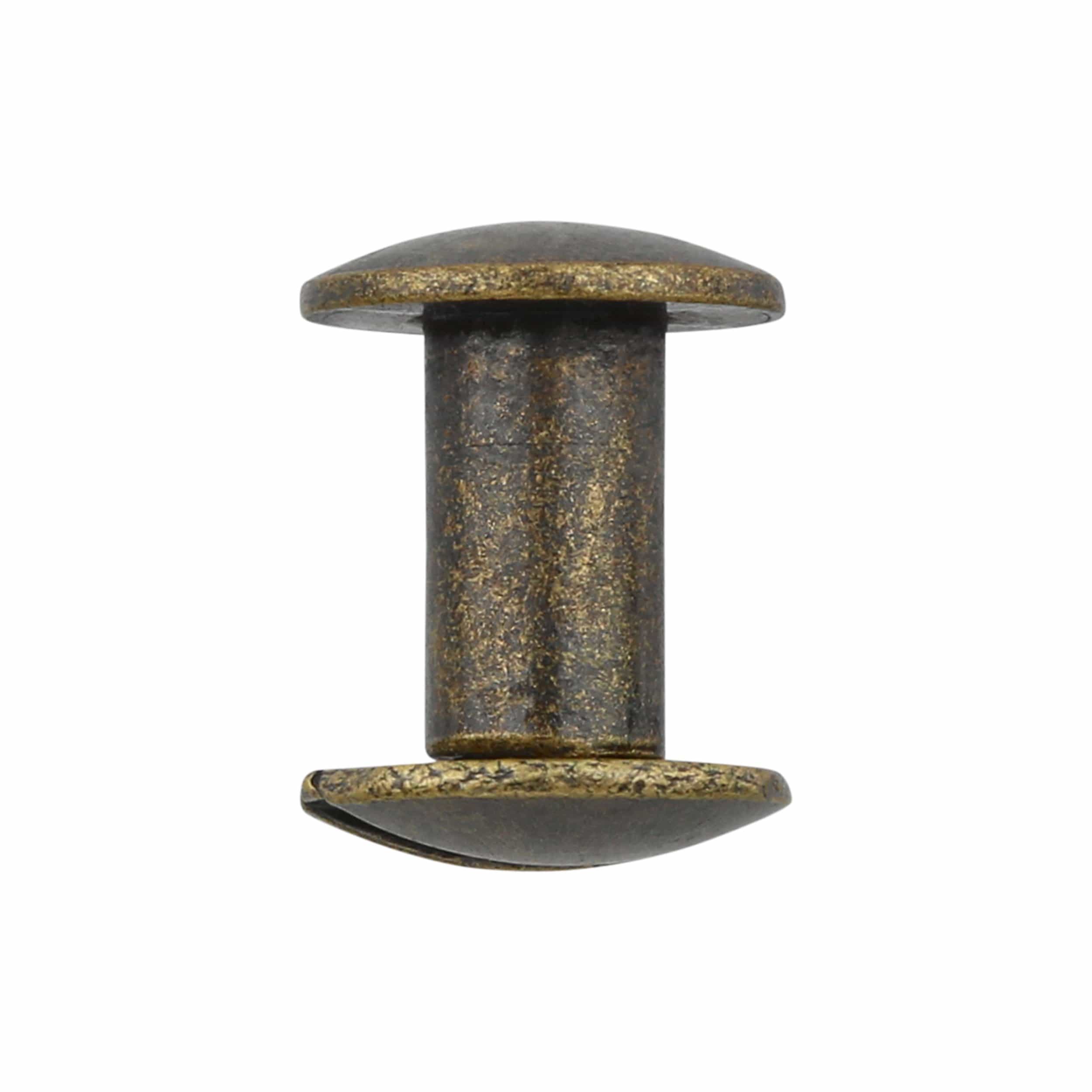 3/8" Antique Brass, Chicago Screw, Solid Brass PK10, #L-156-3-8-ANTB