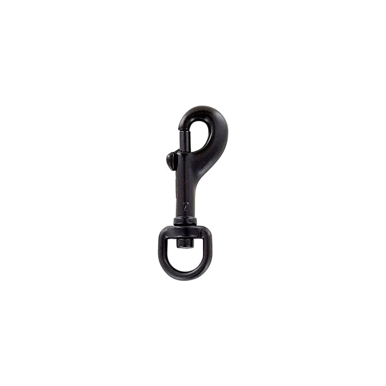 3/8" Matte Black, Bolt Swivel Snap Hook, Zinc Alloy, #P-815-BLK