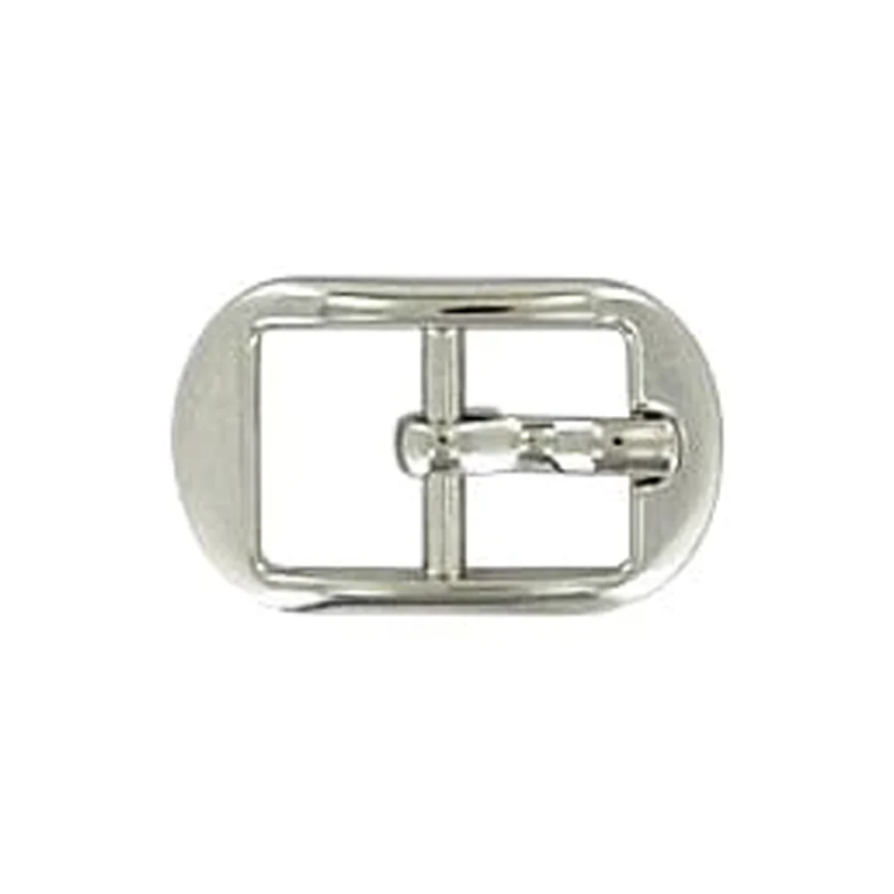 3/8" Shiny Nickel, Center Bar Buckle, Zinc Alloy-5pk, #C-2094-NIC