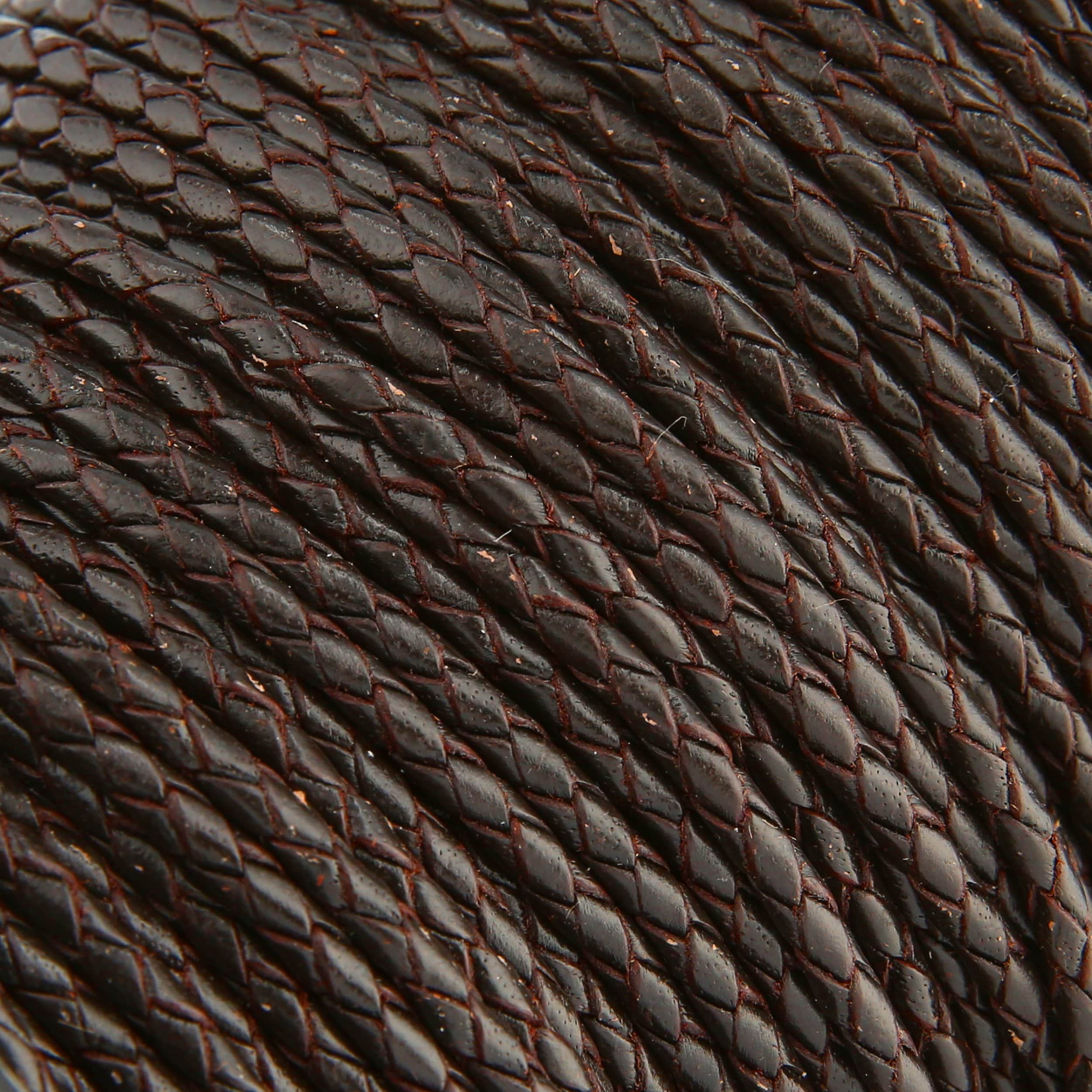 3mm Dark Brown, Braided Bolo Cord, Leather, #M-1632-DKBRO