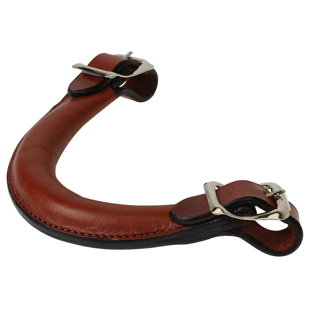 5" Brown, Emergency Handle, Leather, #L-455-BRO