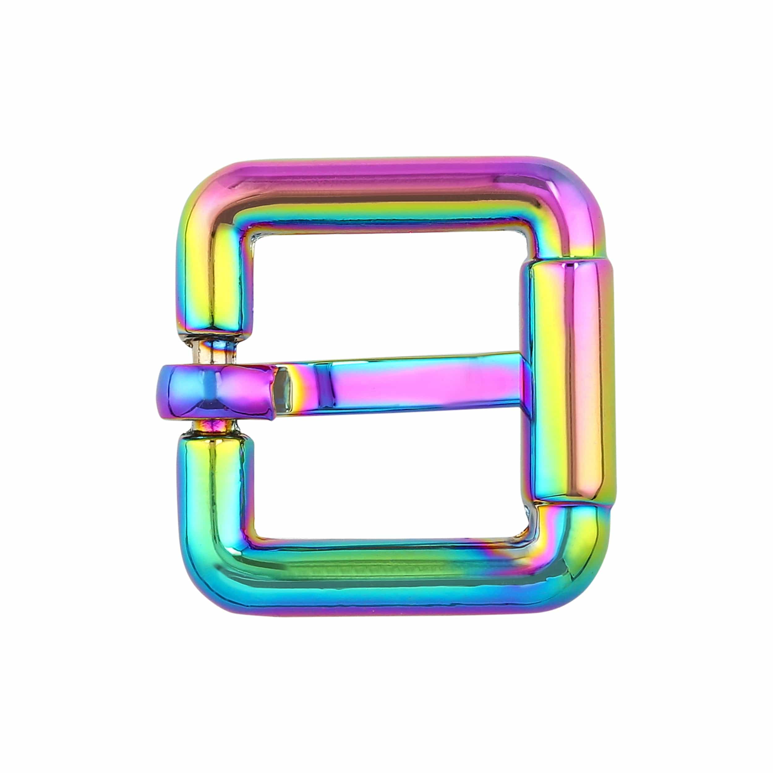 5/8" Rainbow, Imitation Roller Heel Bar Buckle, Zinc Alloy-PK5, #C-51-5-8-IR