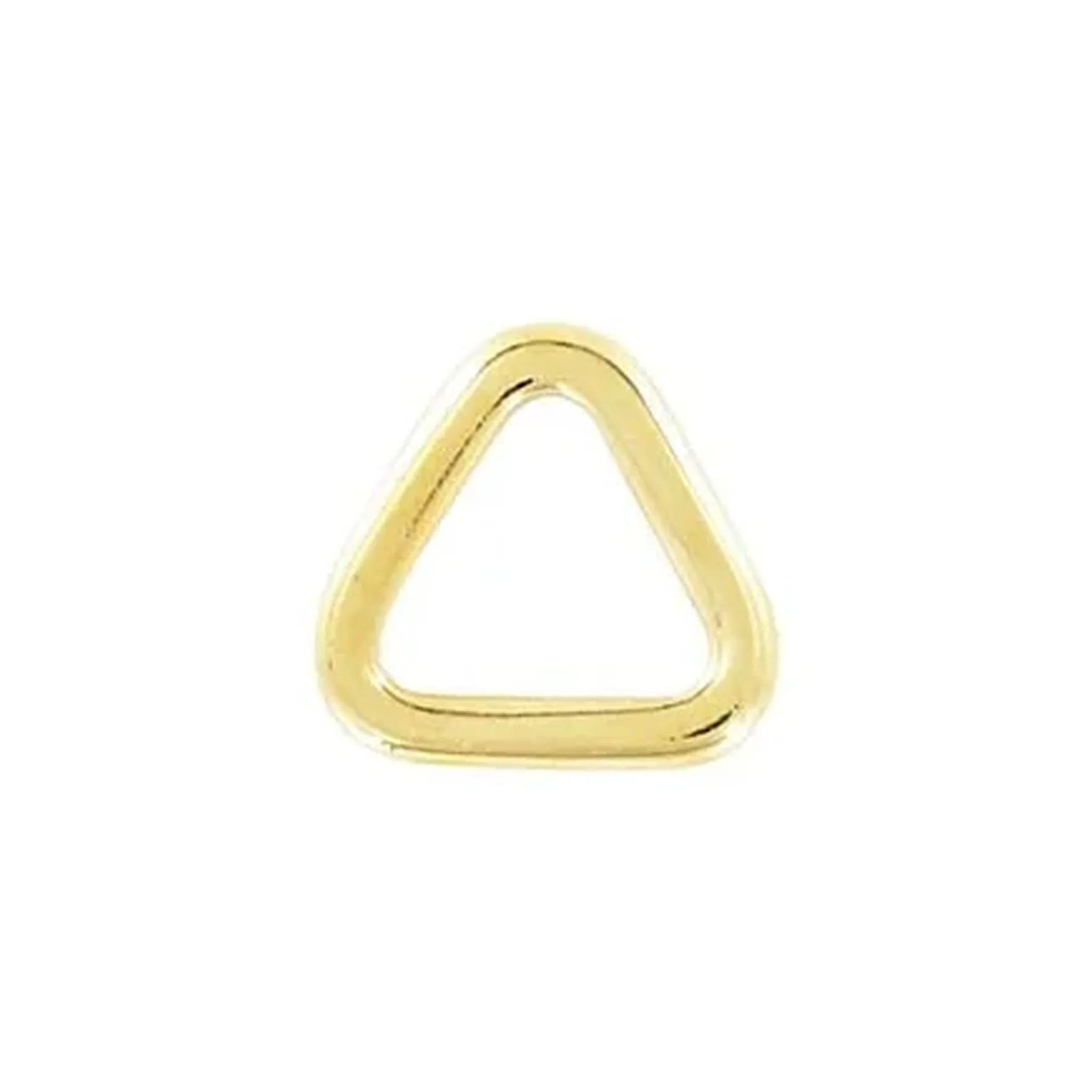 5/8" Shiny Gold, Flat Triangle Ring, Zinc Alloy, #P-3031-GOLD