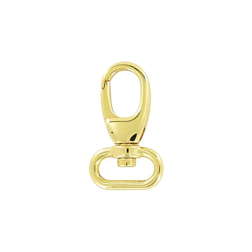 5/8" Shiny Gold, Lever Swivel Snap Hook, Zinc Alloy, #P-3127-Gold