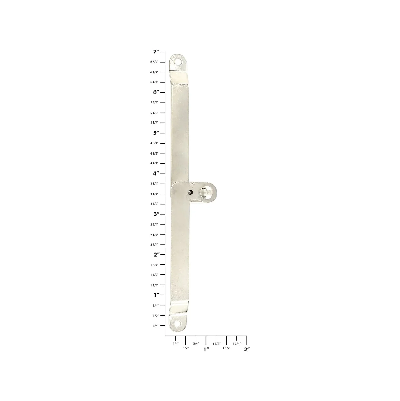 6 3/8" Nickel, Stay Plate, Zinc Alloy, #D-48X-NP