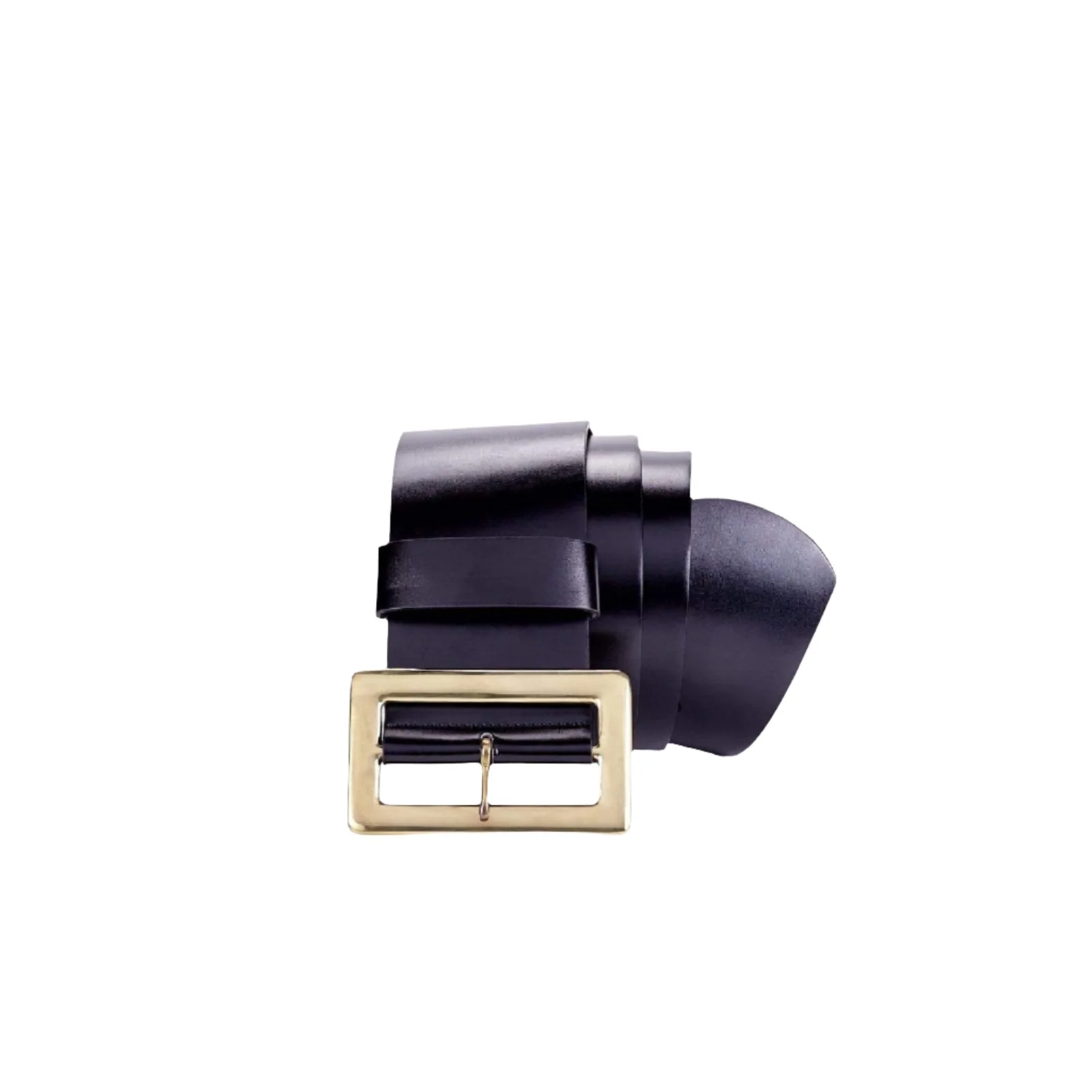 67" Black, Santa Belt with 3-1/2" Polished Solid Brass Buckle, Leather, #M-1692