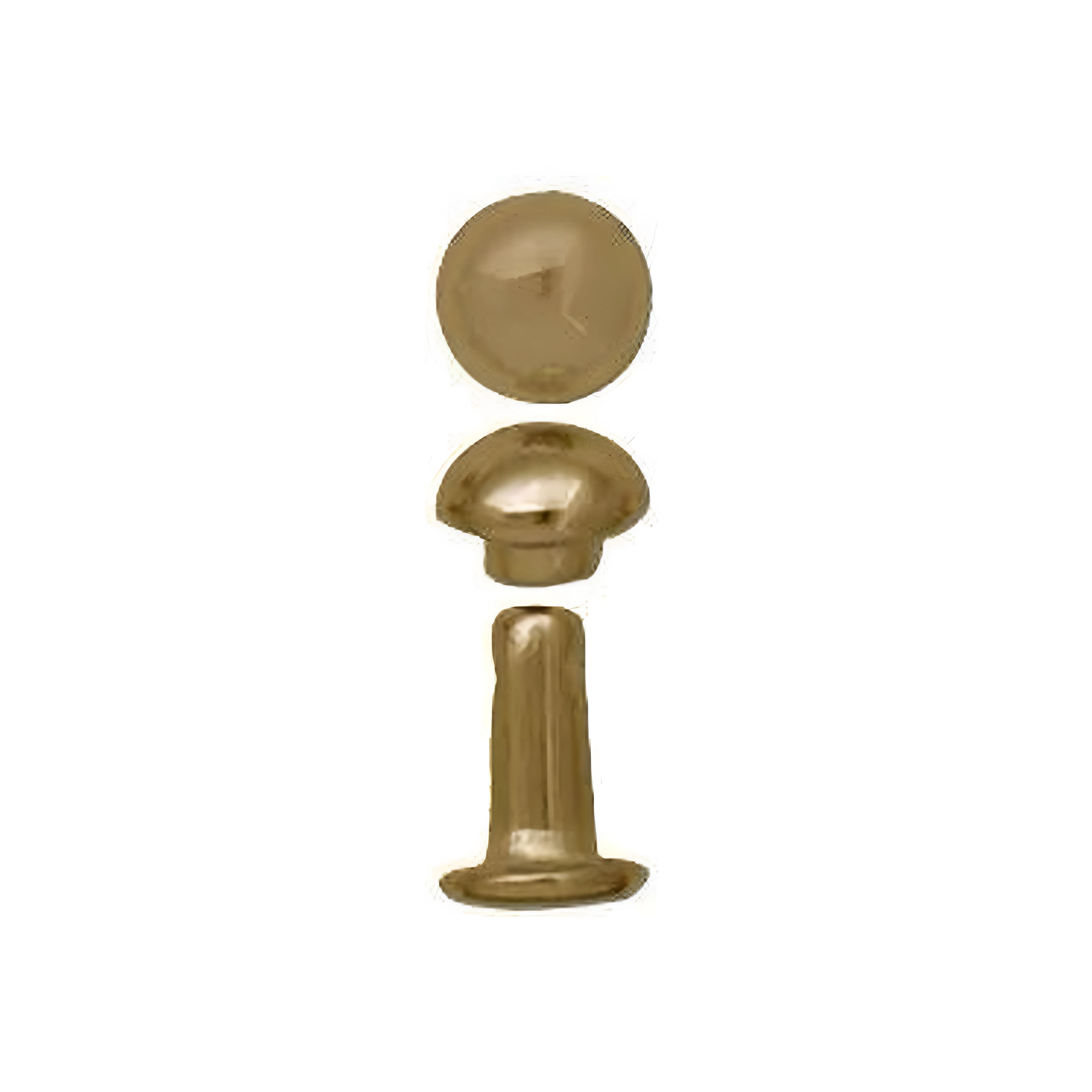 6mm Gold Double Cap Domed Rivet, Steel - 12 pk, #A-406-GP 1 4963-6mm-gold-double-cap-domed-rivet-steel-12-pk-a-406-gp-1.webp