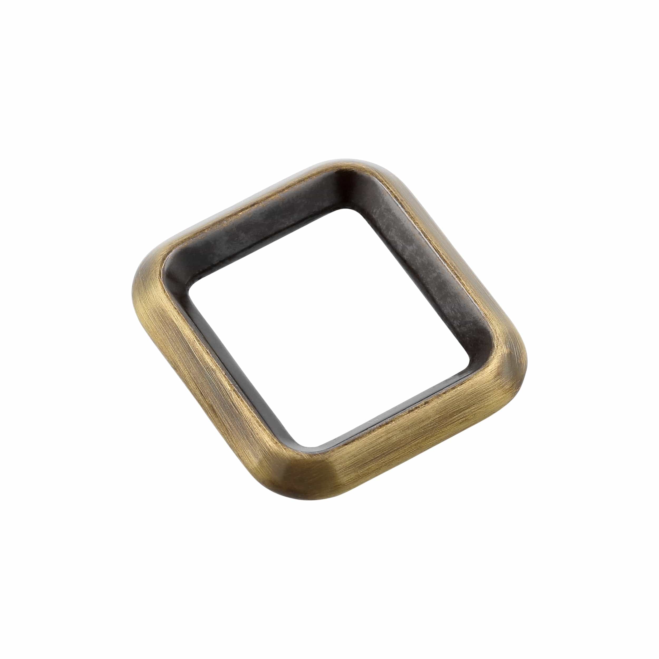 7/8" Antique Brass, Cast Beveled Rectangular Ring, Zinc Alloy, #P-2872-ANTB