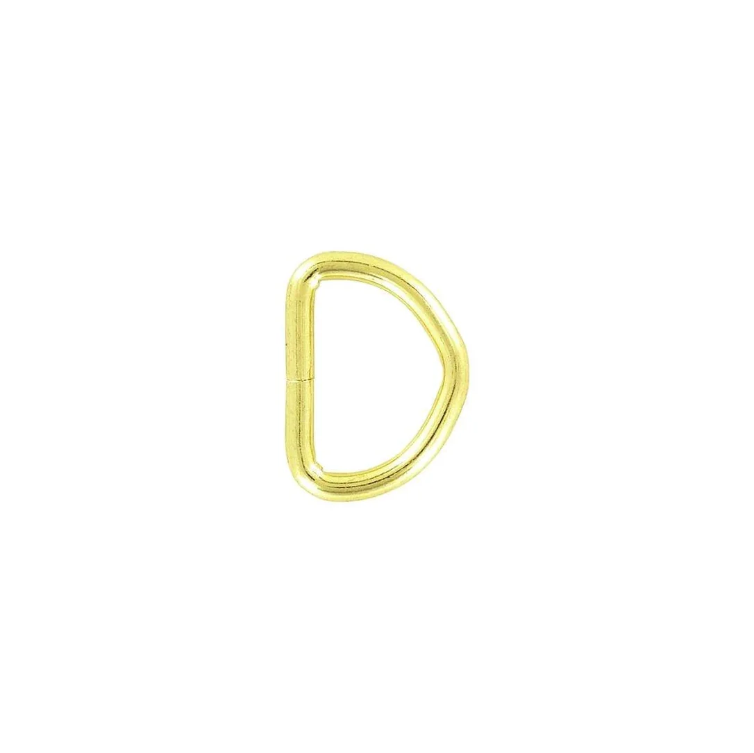 7/8" Shiny Gold, Split D-Ring, Steel, #D-106-BP