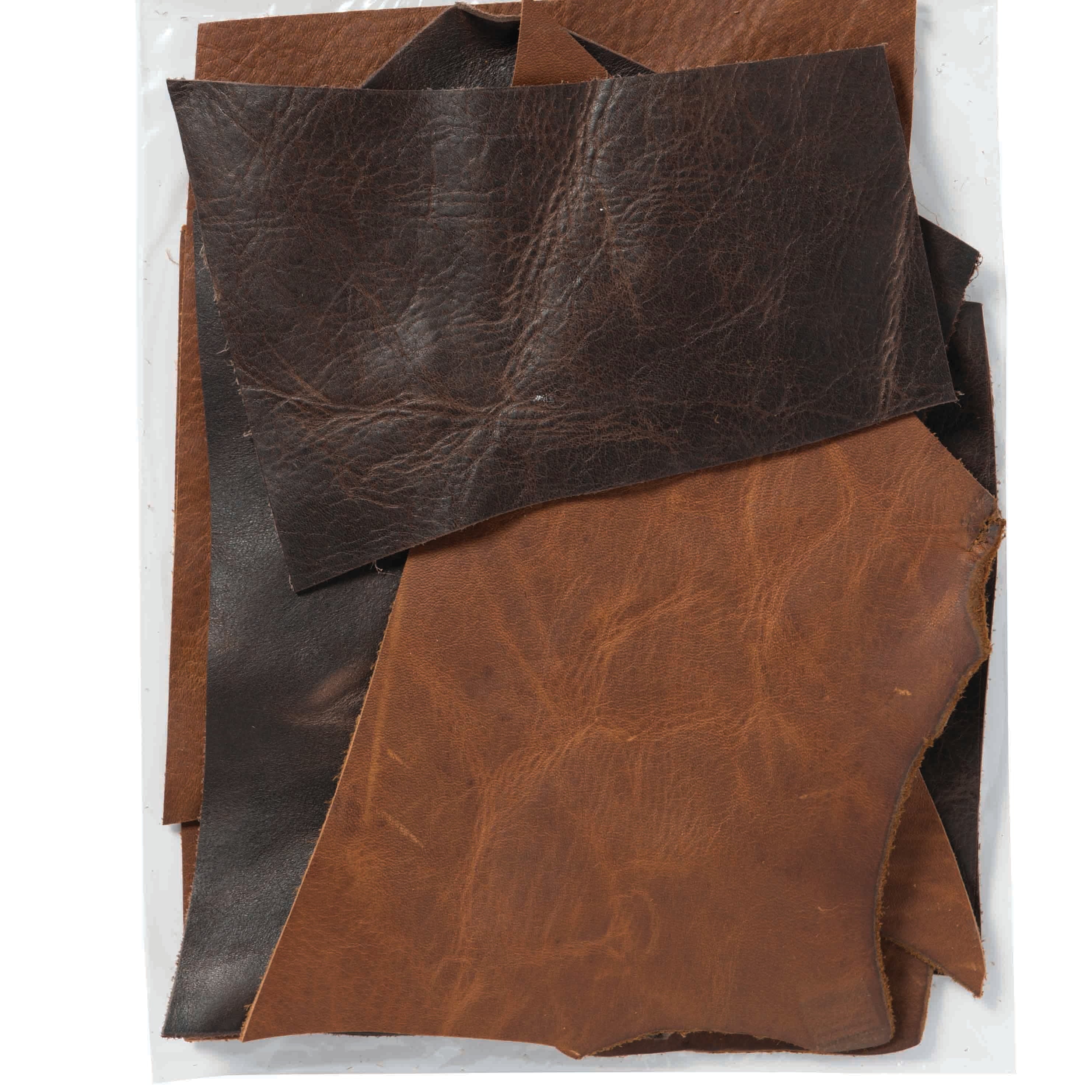 Assorted Pull-Up Leather Remnant Bag