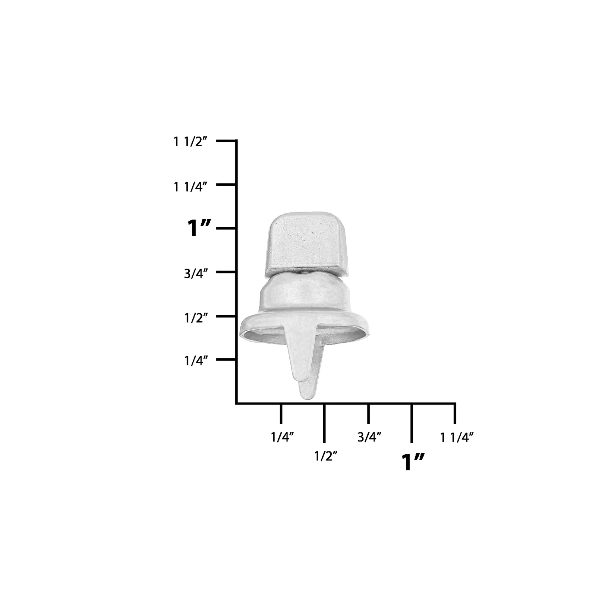 Common SenseÂ® 5/16" Nickel Turn Button, Zinc Alloy
