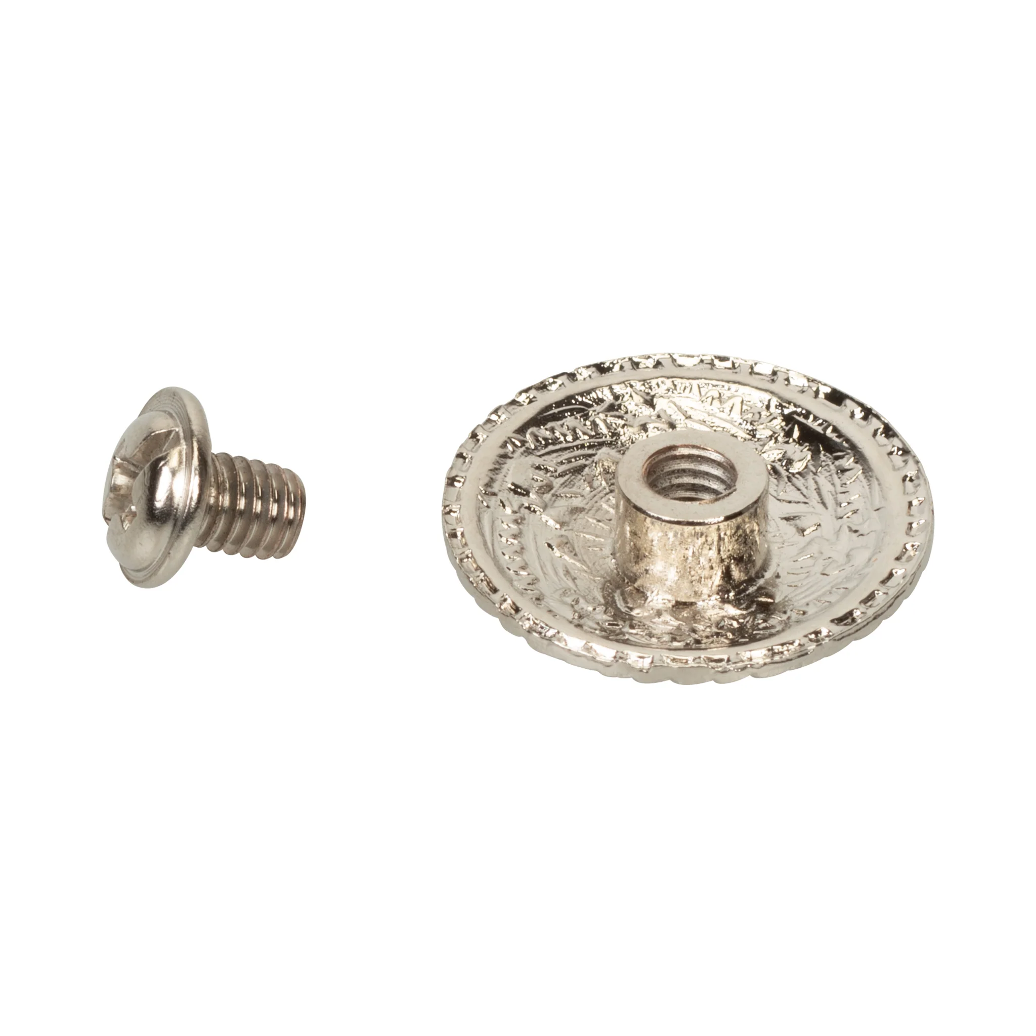 Concho with Chicago Screws, Nickel Plated