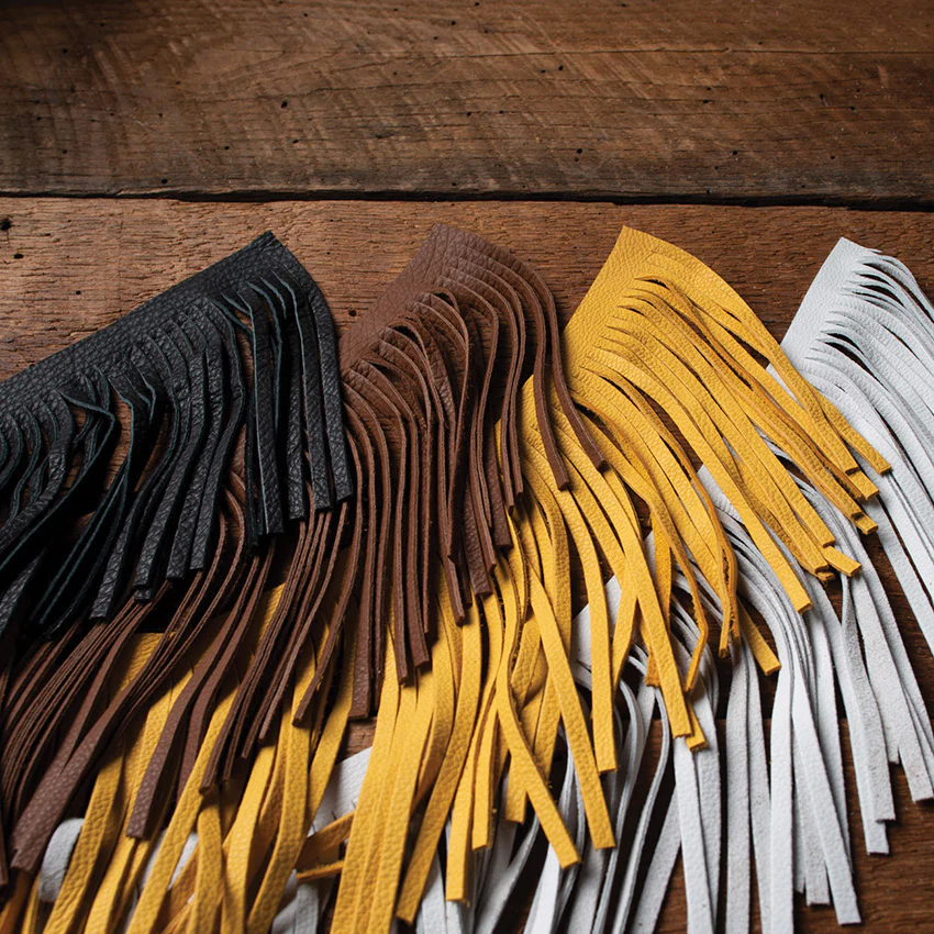 Deertan Cowhide Fringe