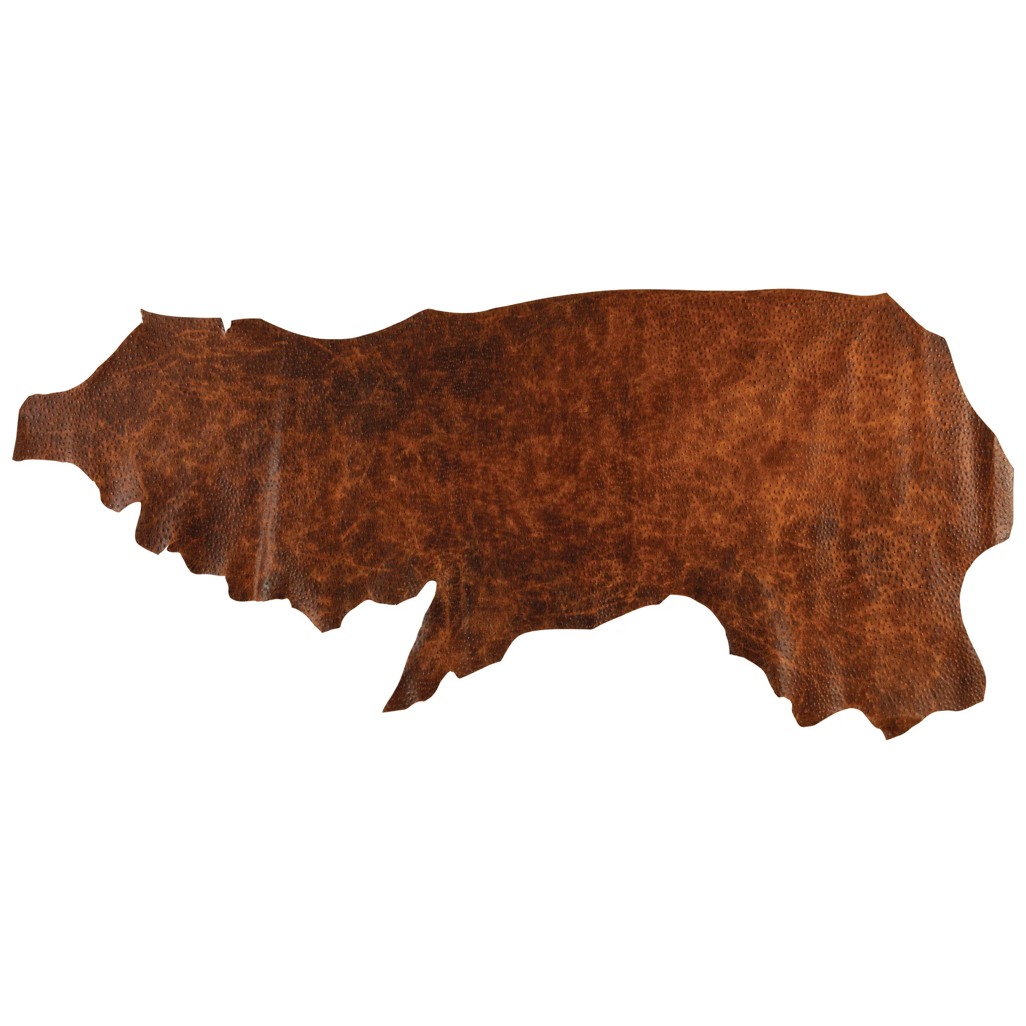 Embossed Leather, 2-3 oz., Ostrich Cognac