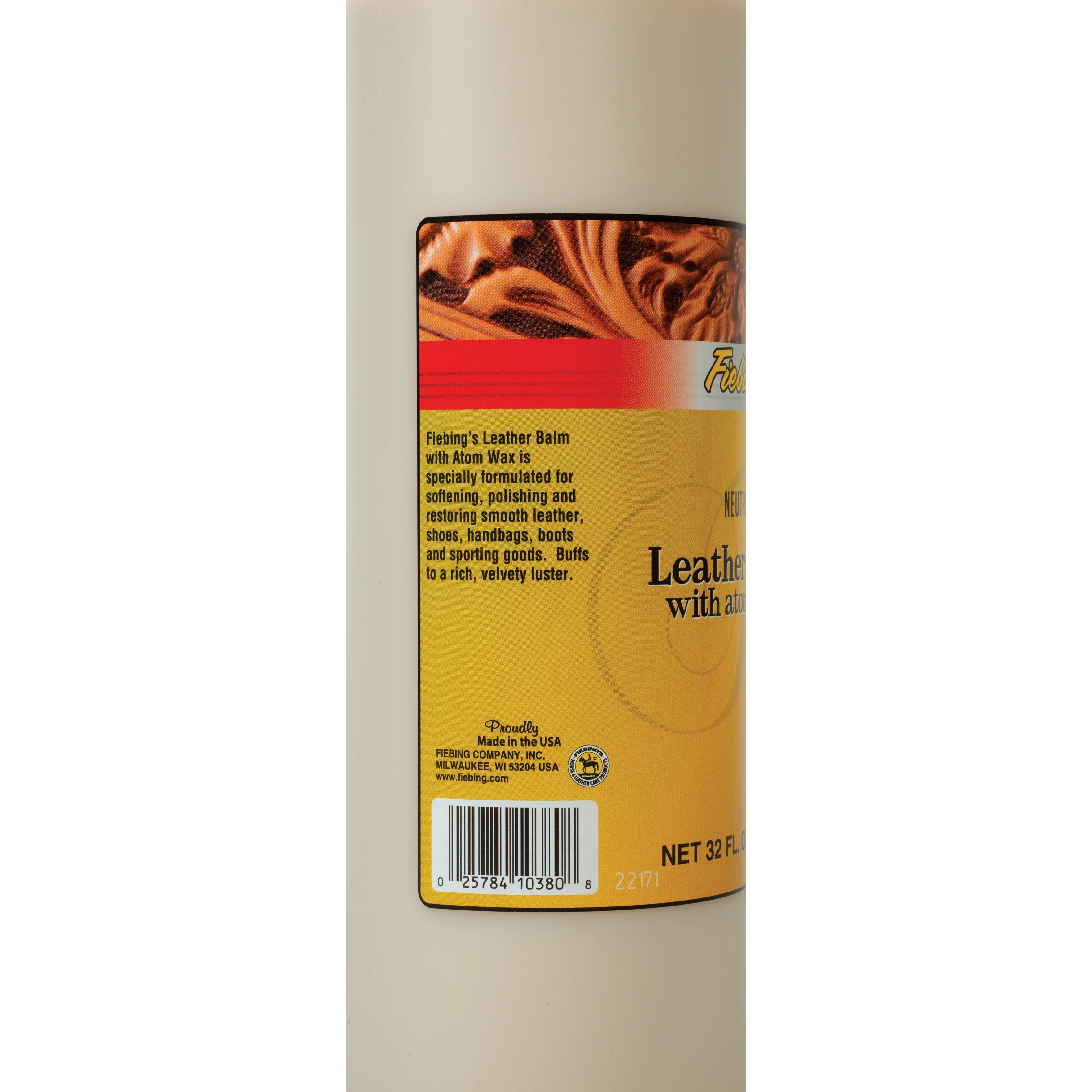 Fiebing's Leather Balm with Atom Wax, Neutral, Quart