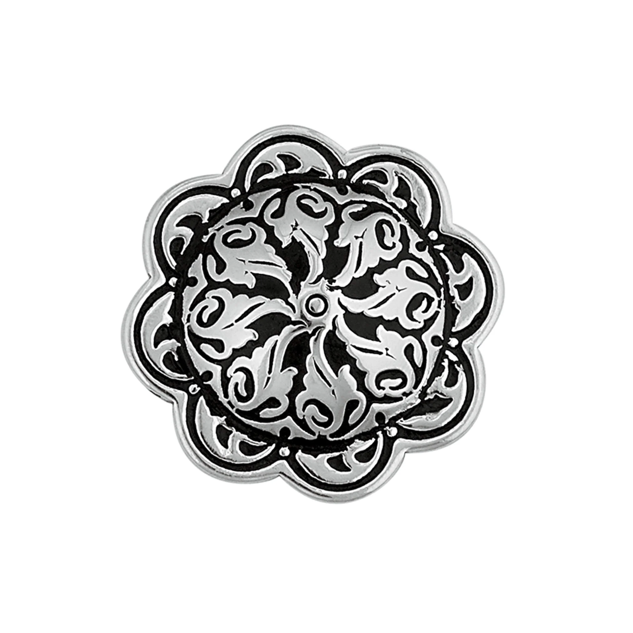 Jeremiah Watt Accented Floral Concho with 3/8" Post
